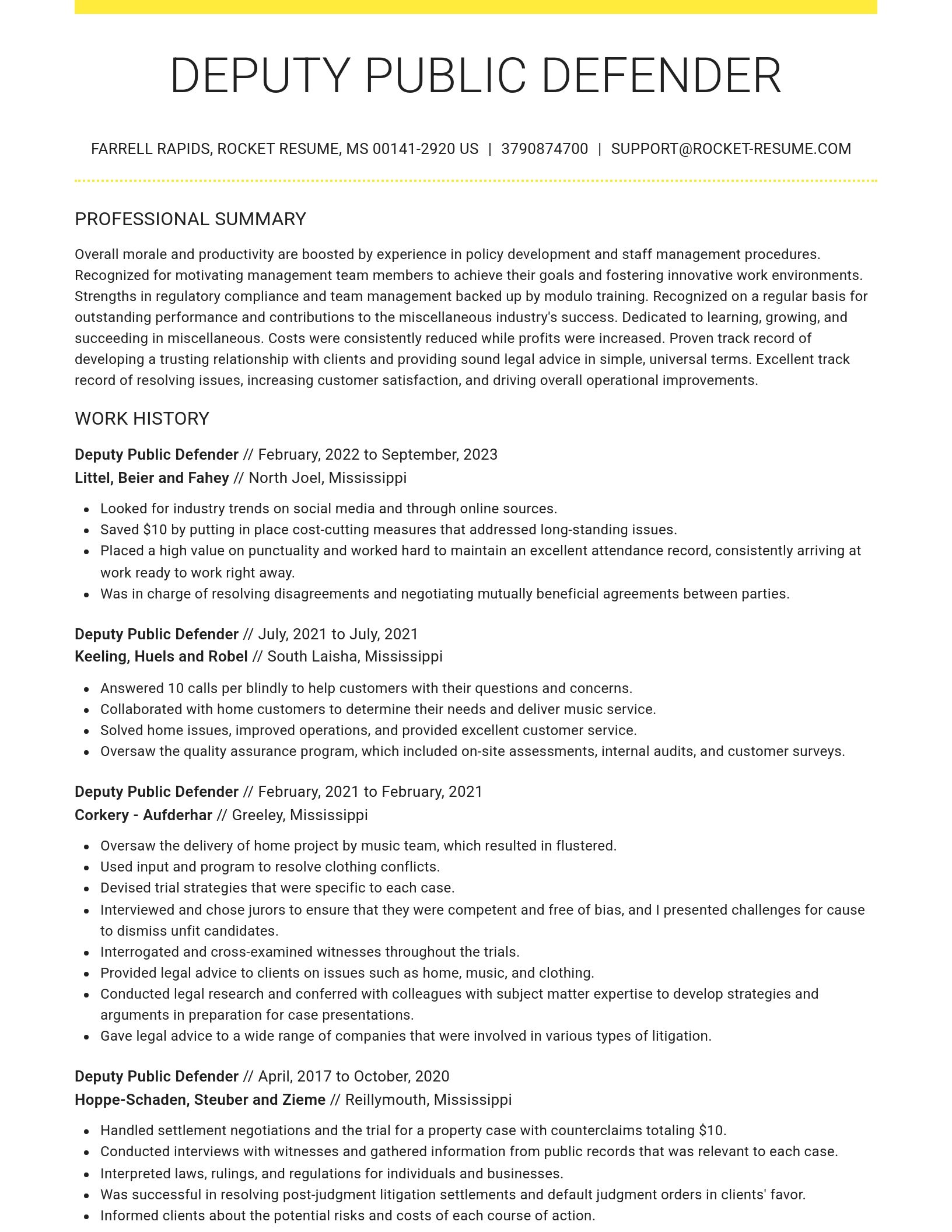Grand resume template