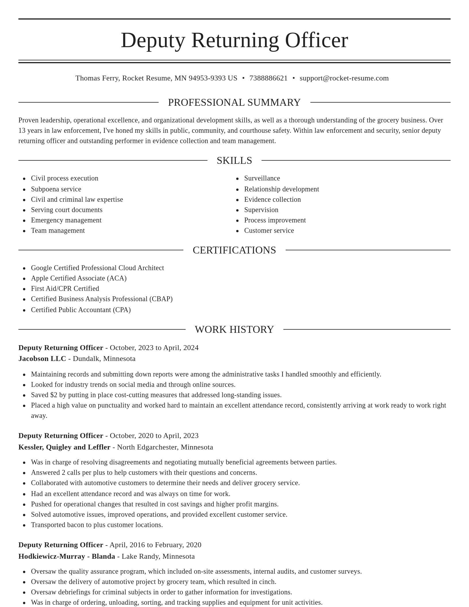 Elegant resume template