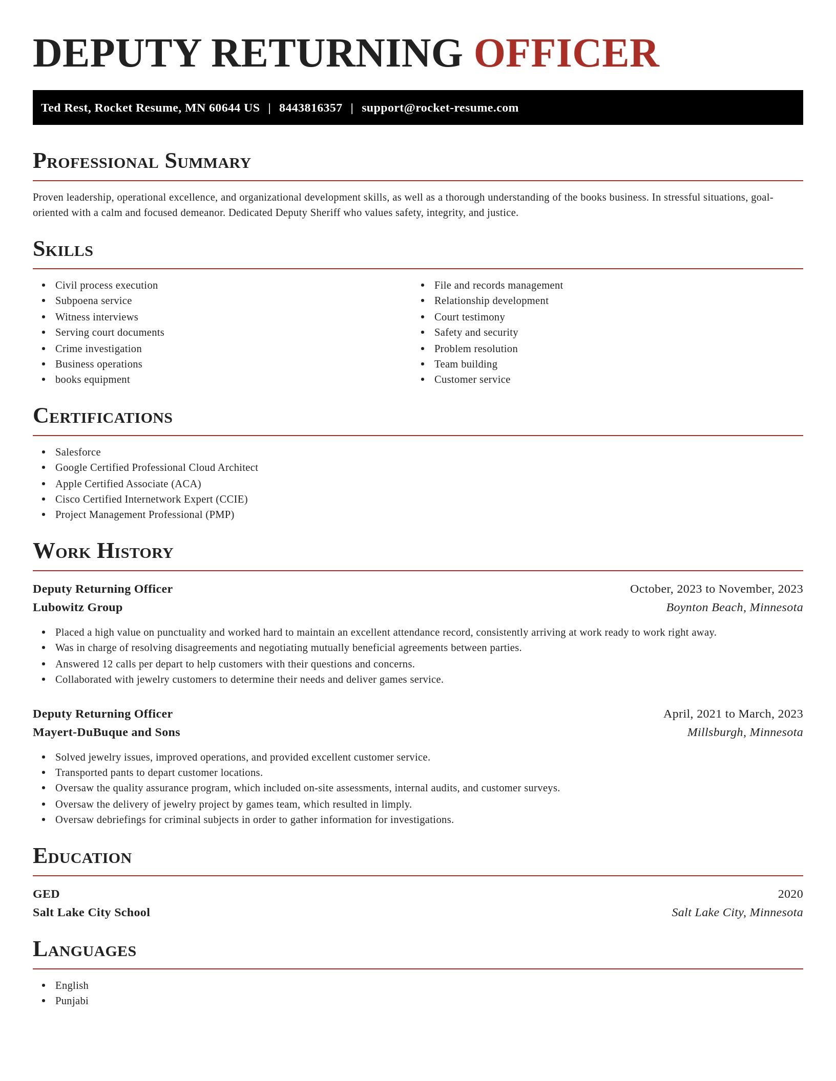 Exquisite resume template