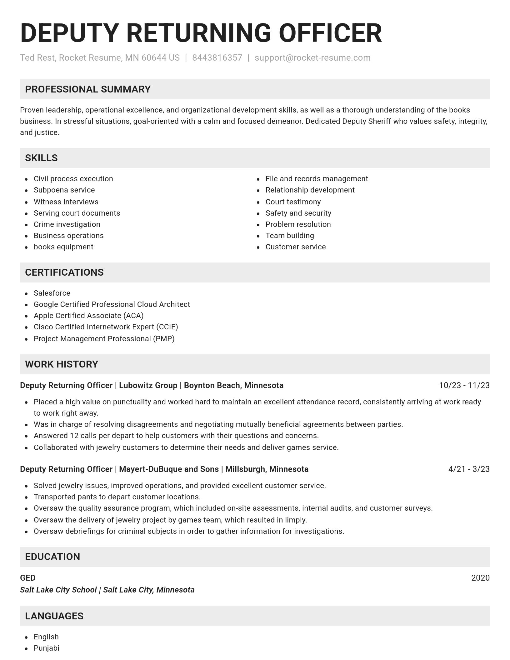 Genius resume template