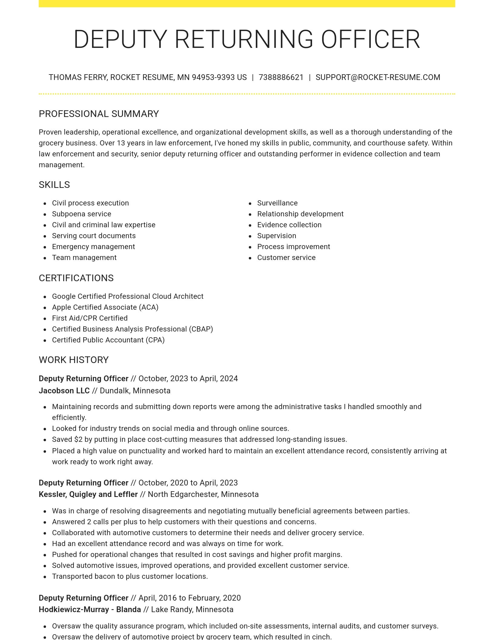 Grand resume template