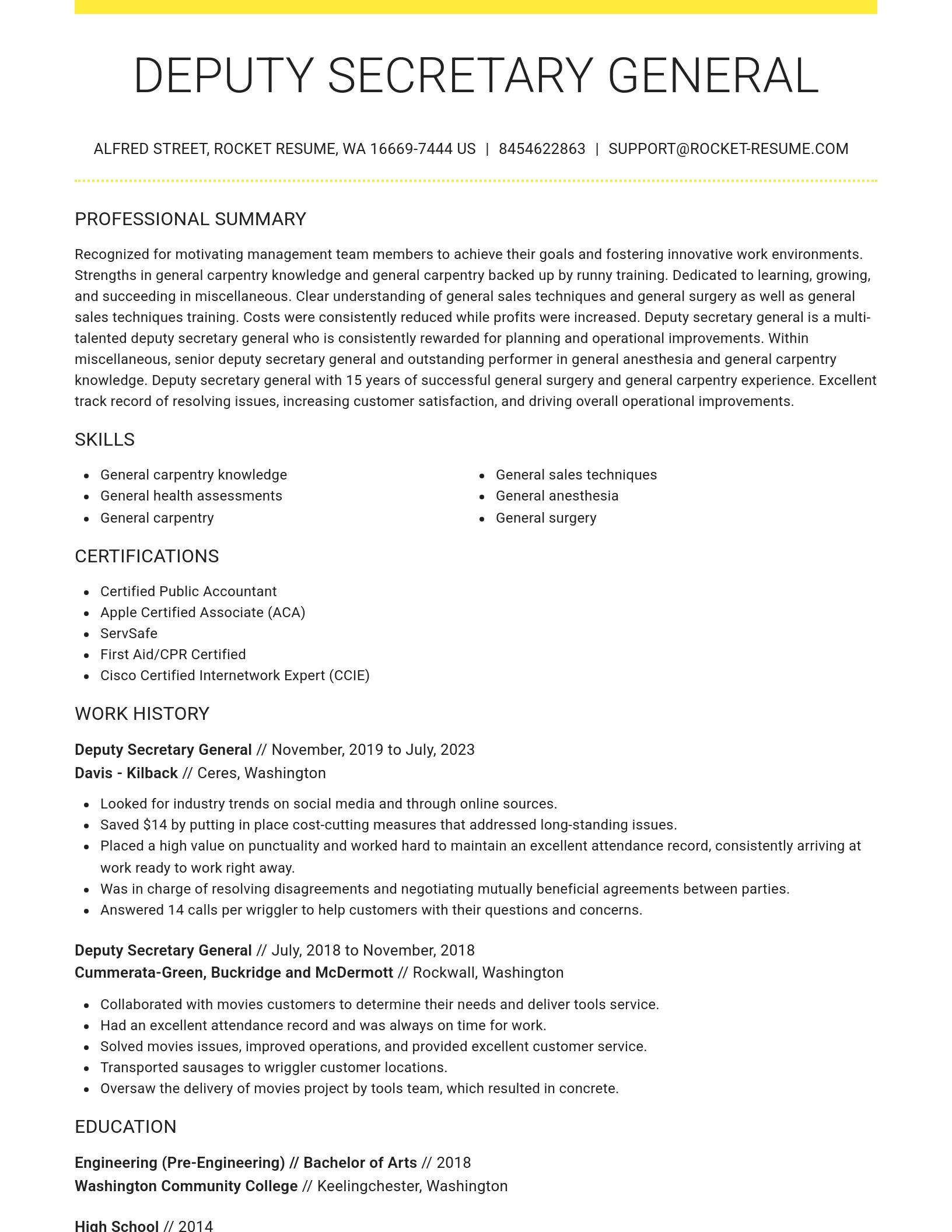 Grand resume template