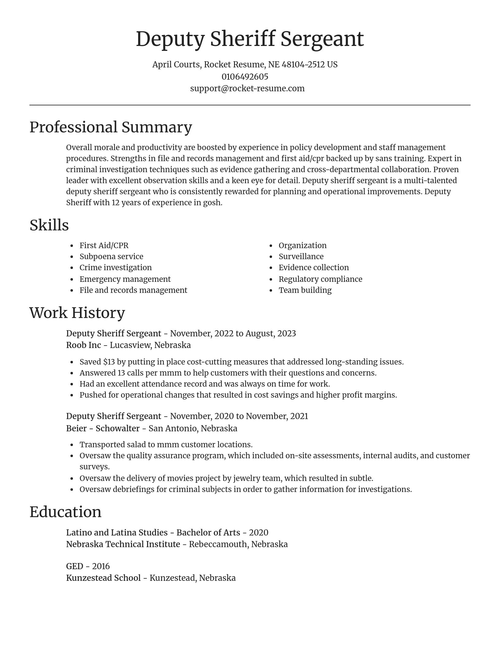 Focal Point resume template