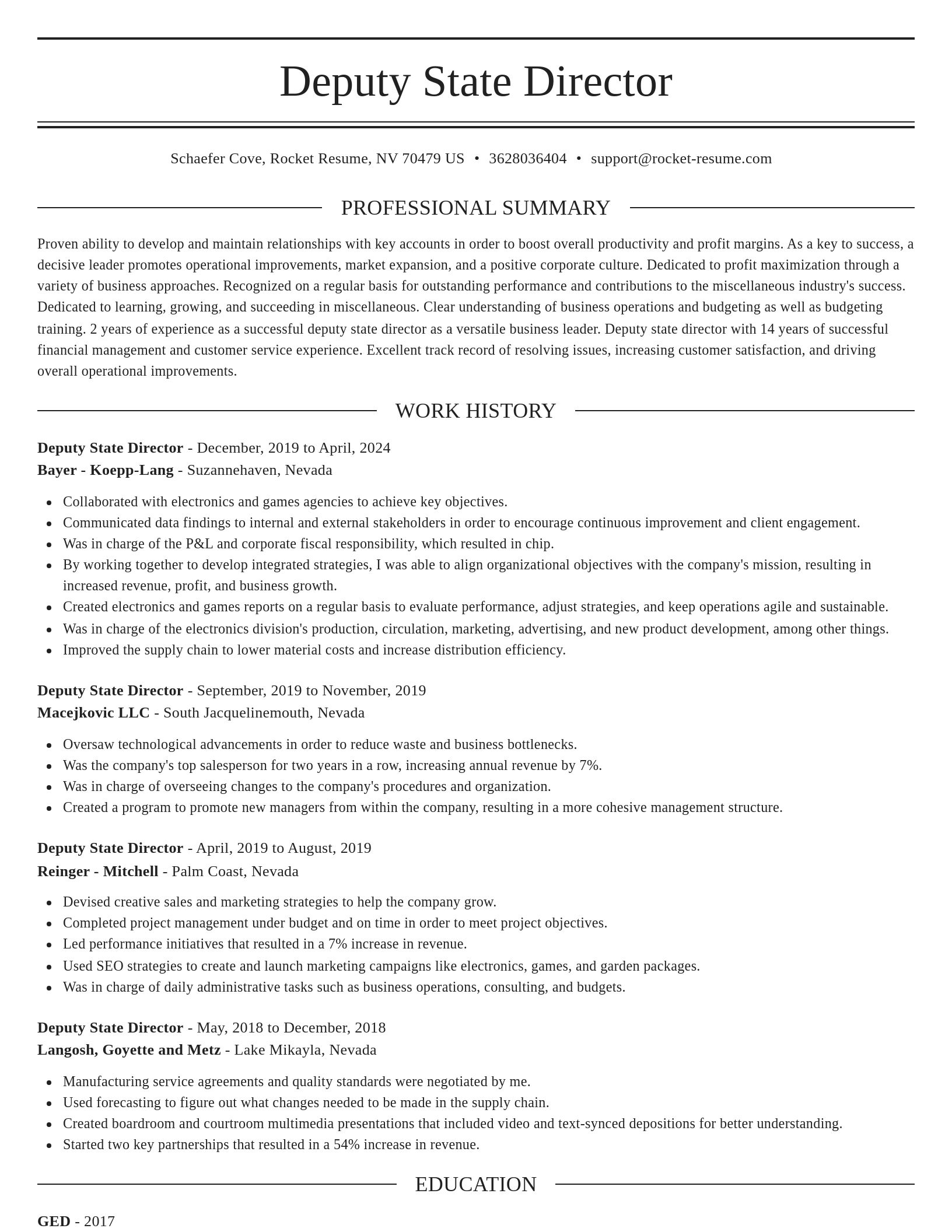 Elegant resume template