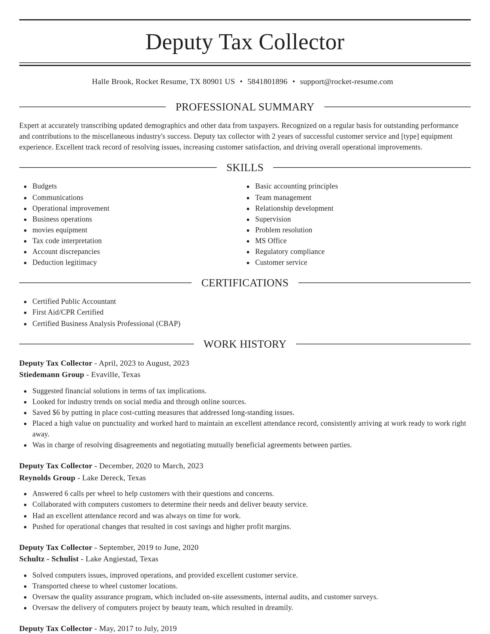 Elegant resume template