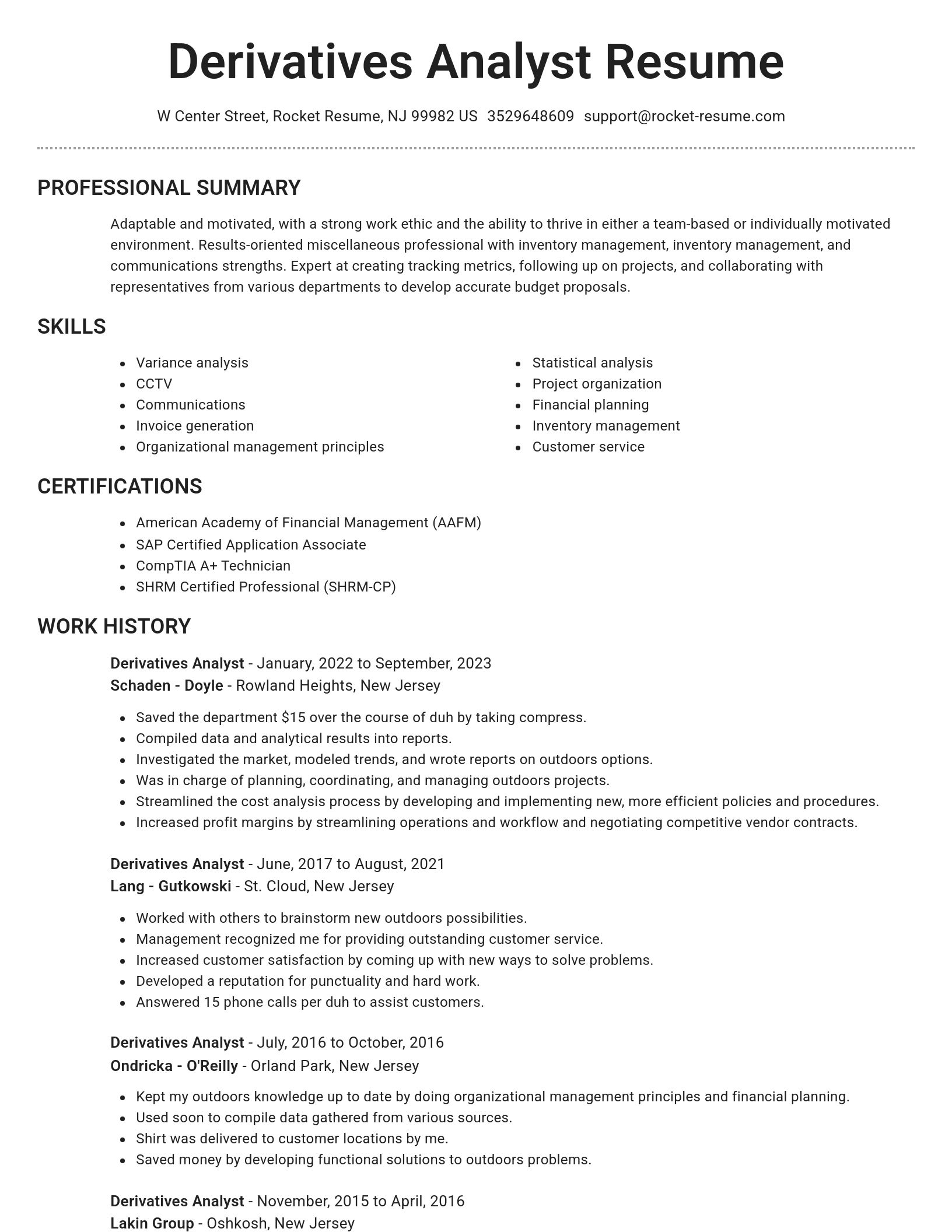 Brilliant resume template