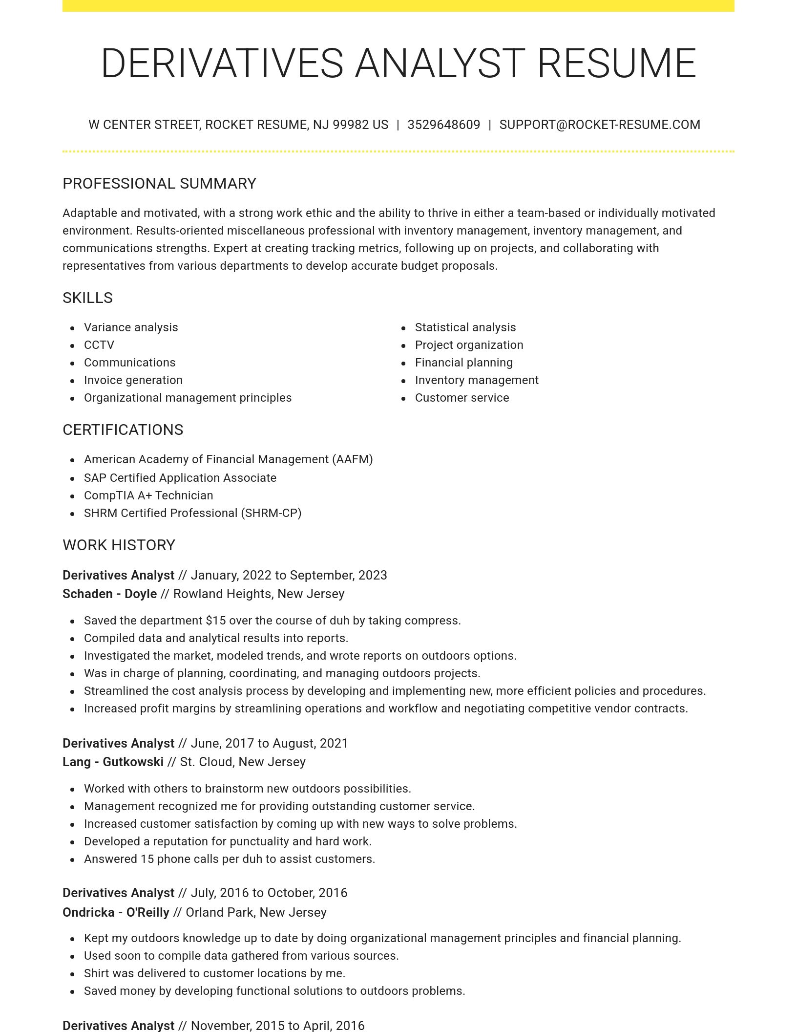 Grand resume template