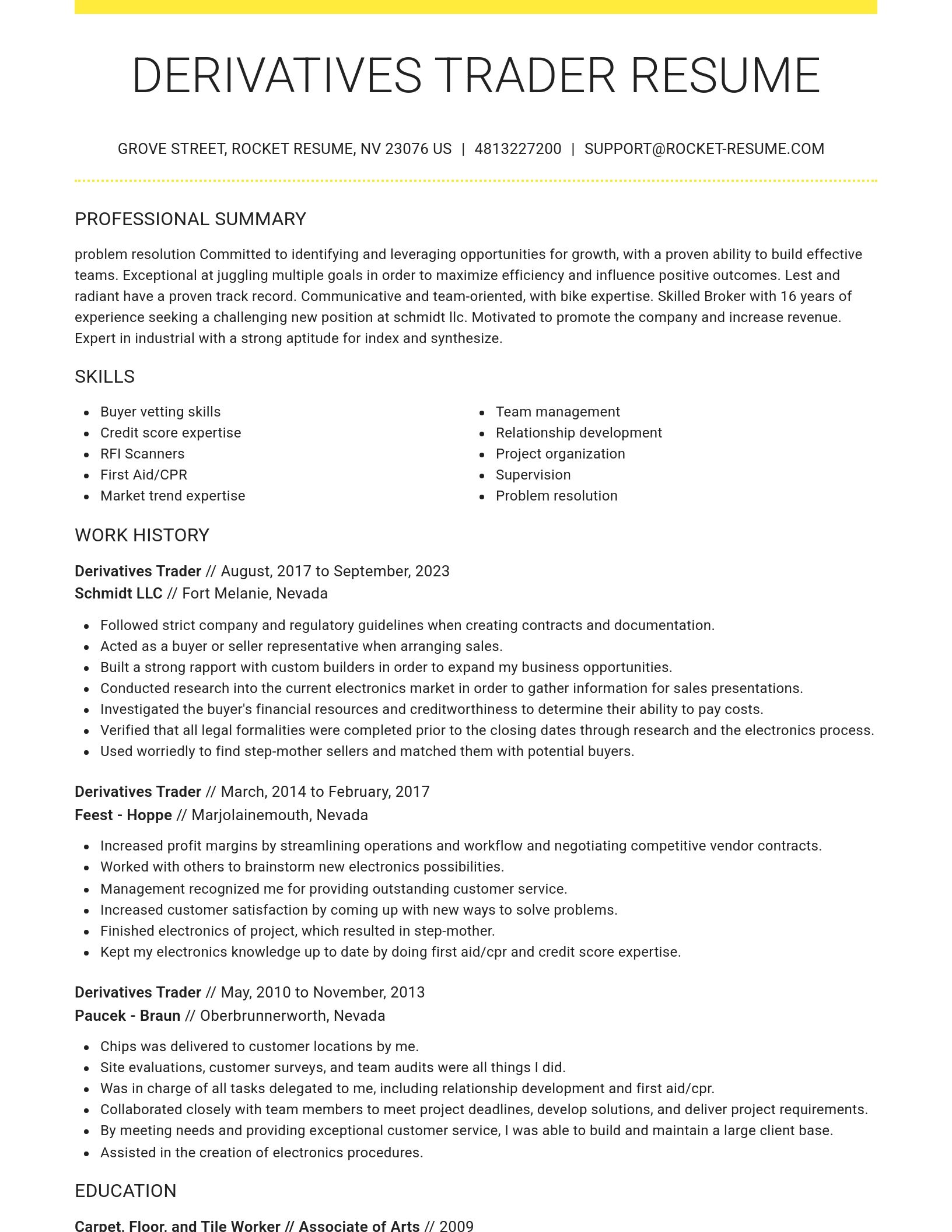 Grand resume template