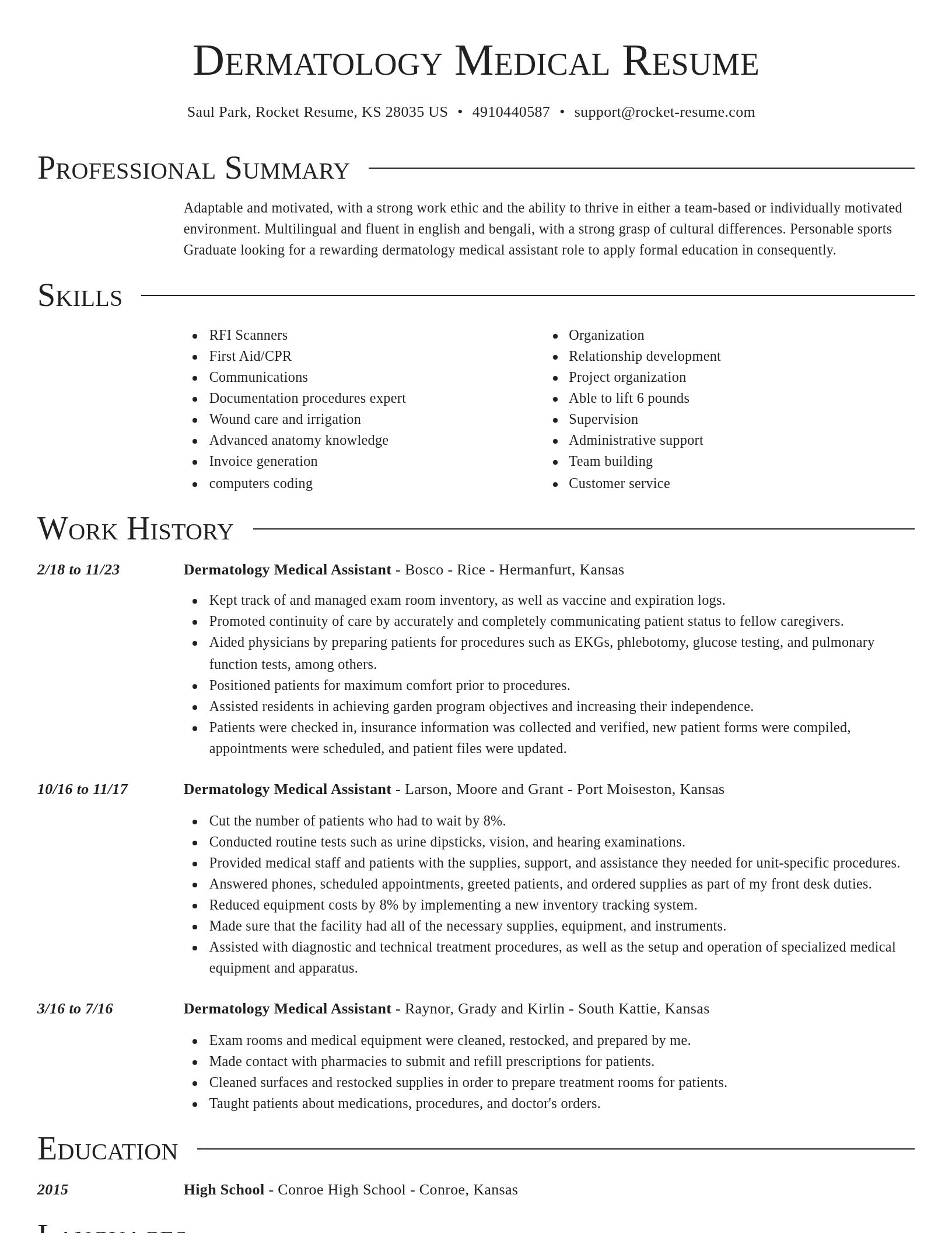 Director resume template
