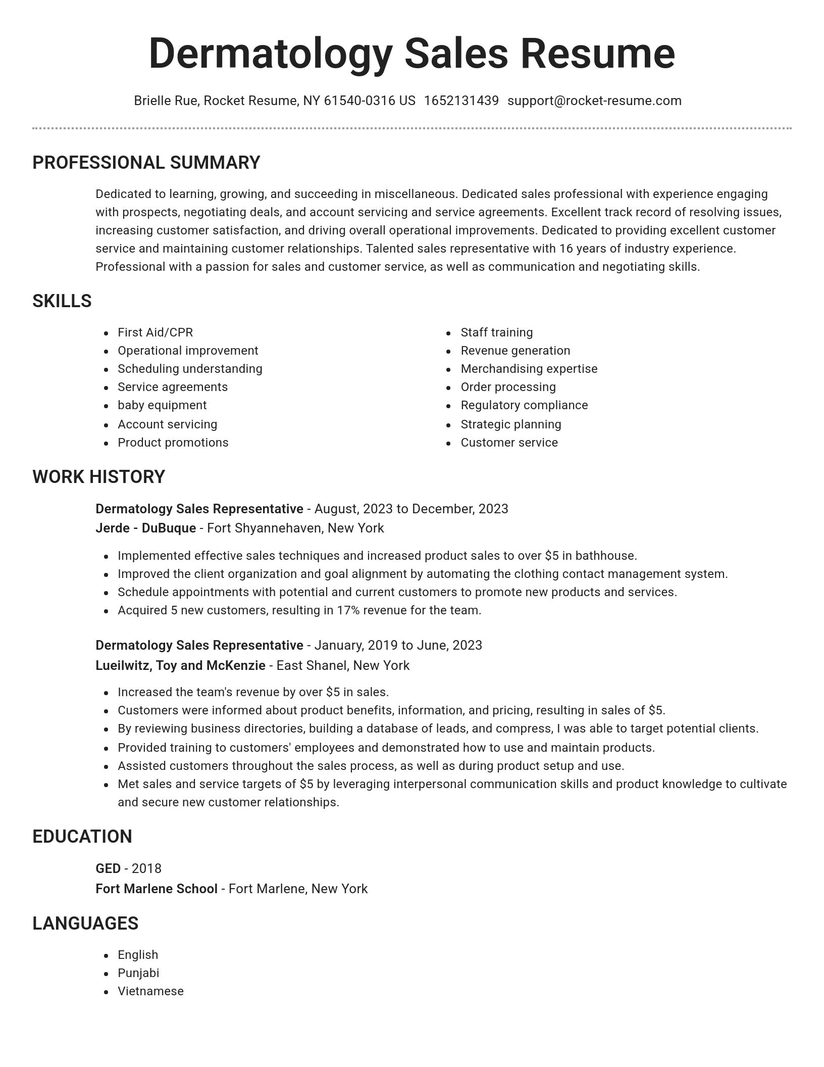 Brilliant resume template