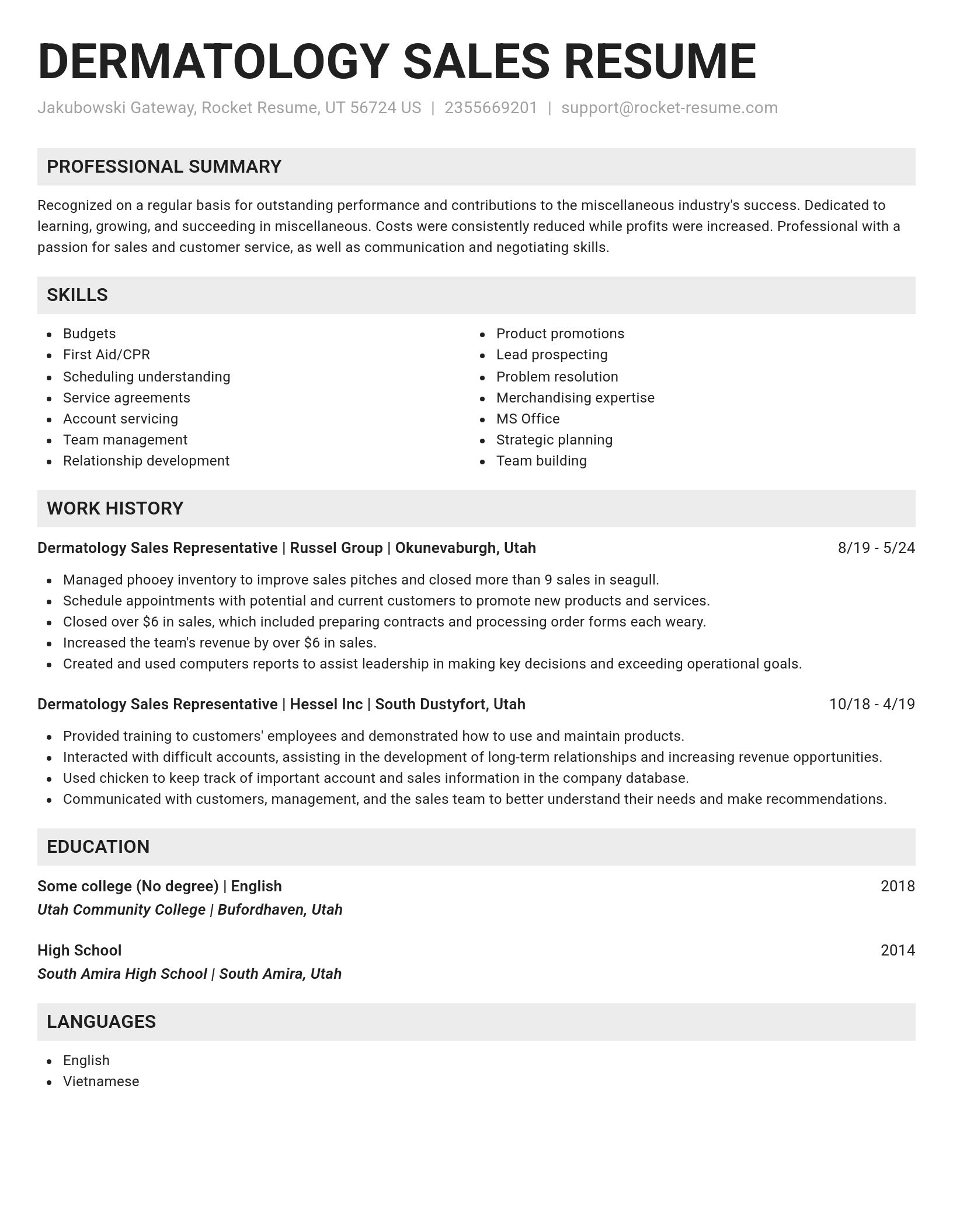 Genius resume template