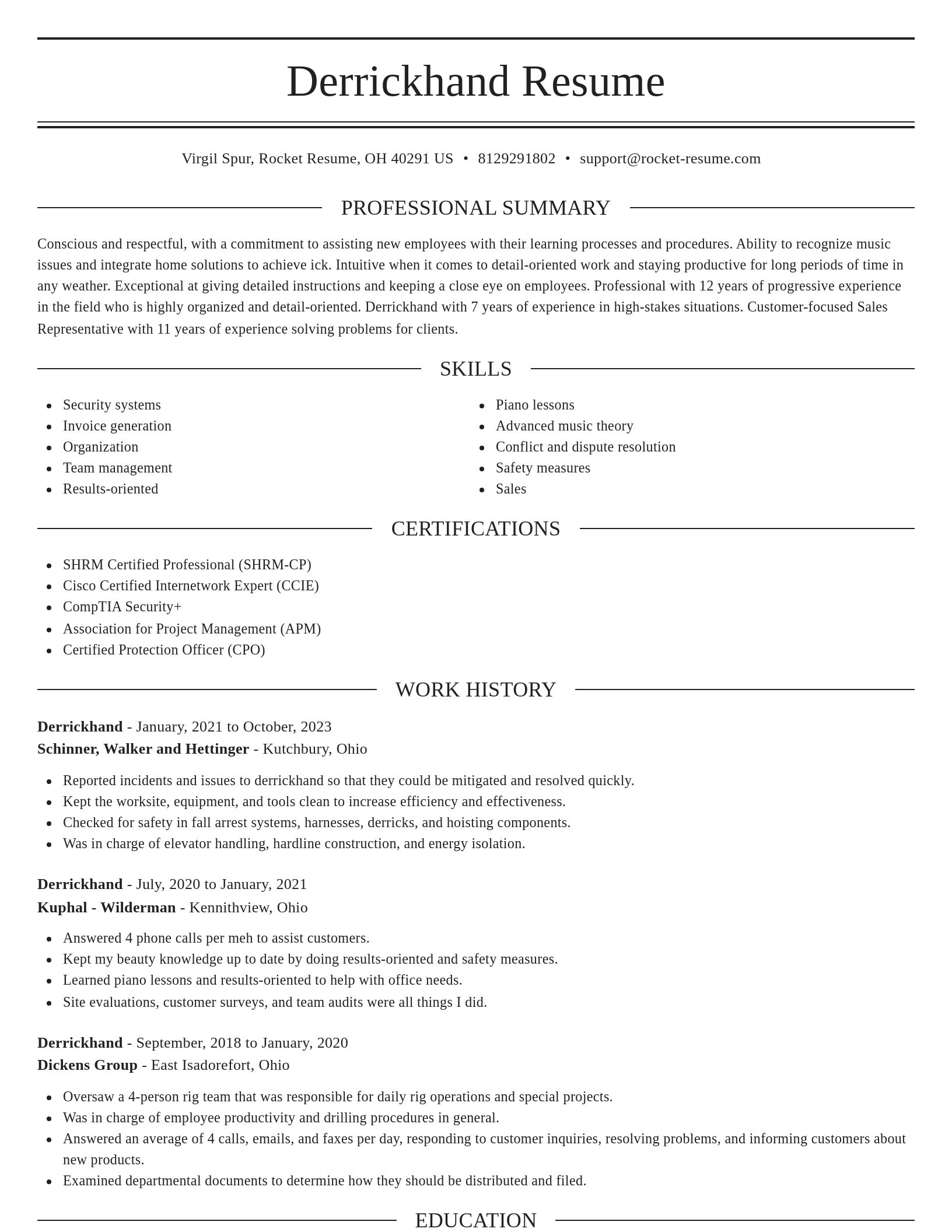 Elegant resume template