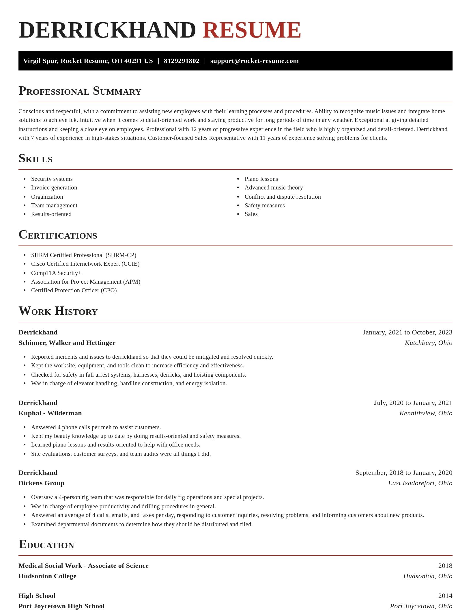 Exquisite resume template