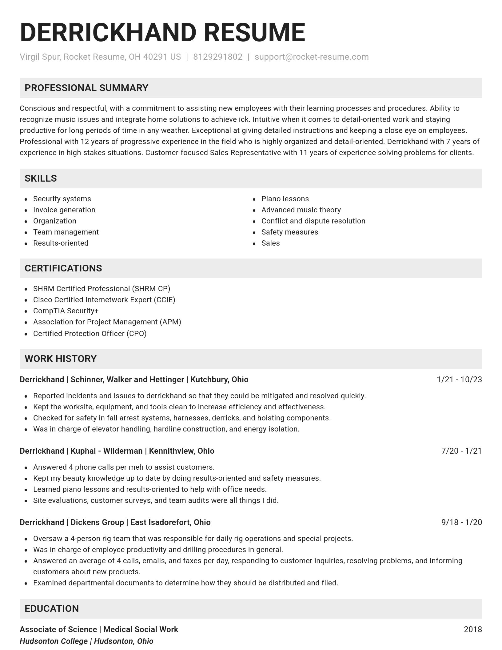 Genius resume template