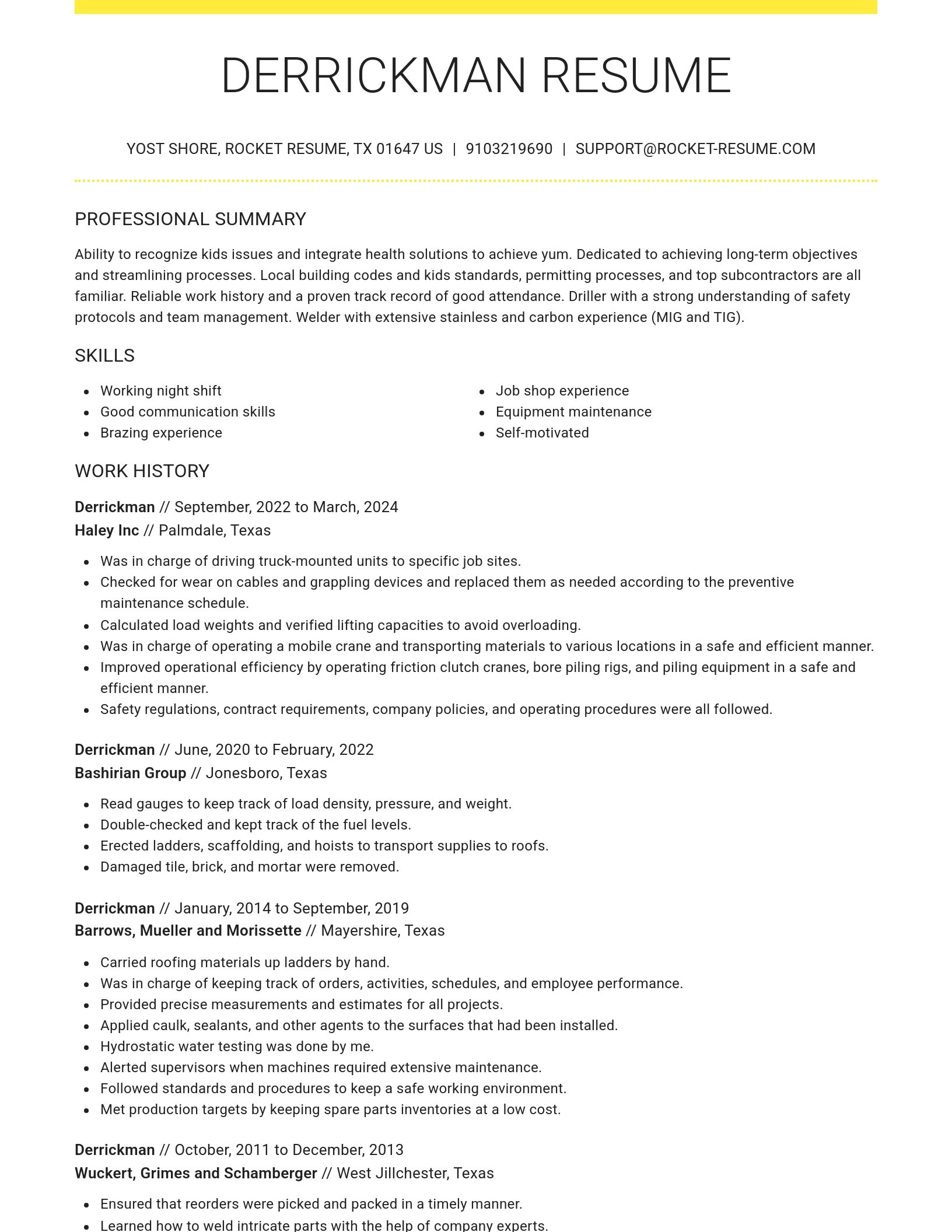 Grand resume template