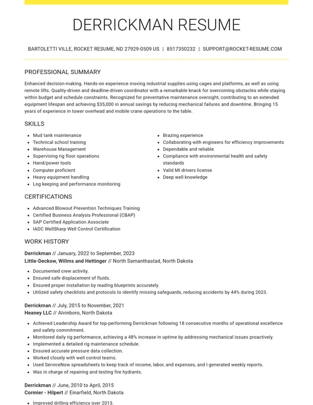 Grand resume template