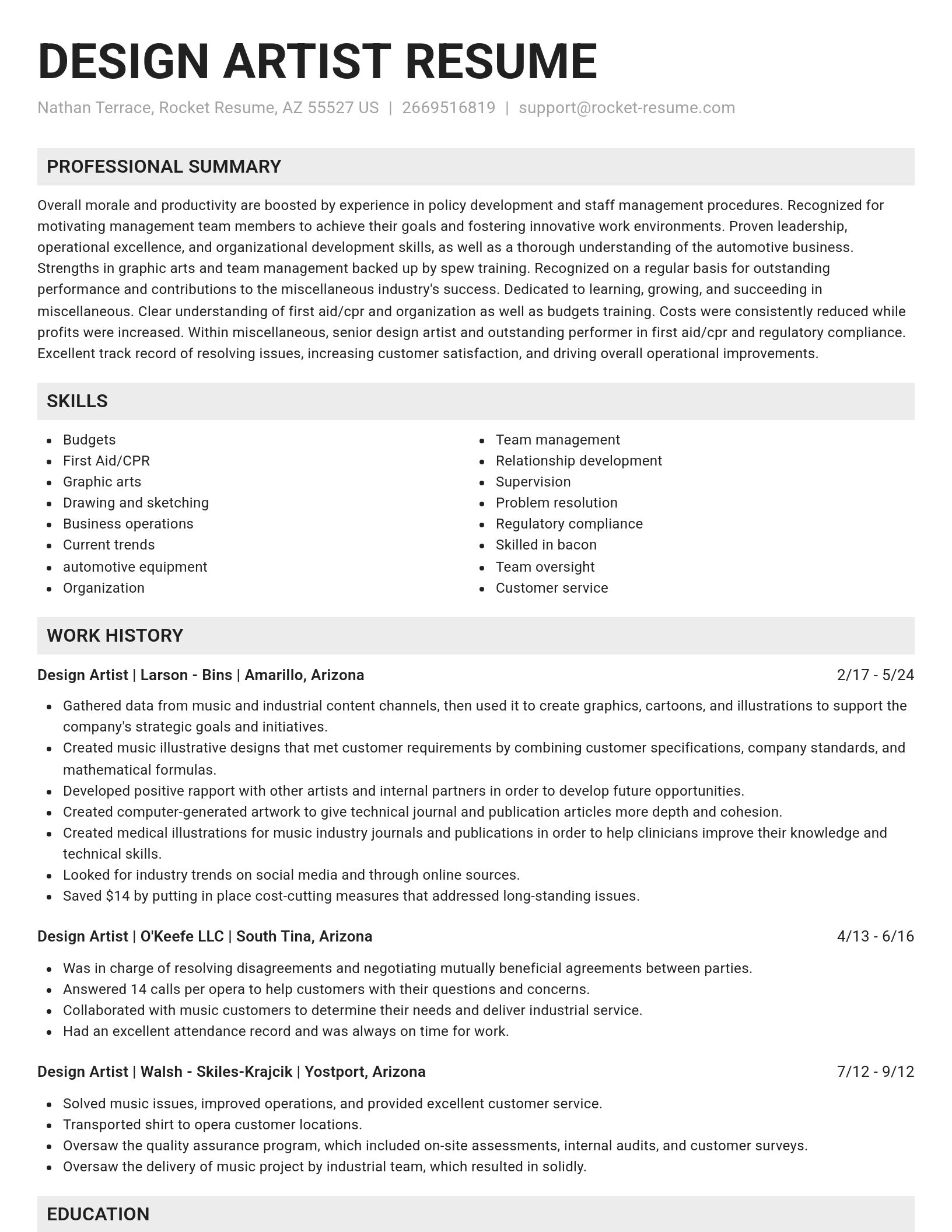 Genius resume template