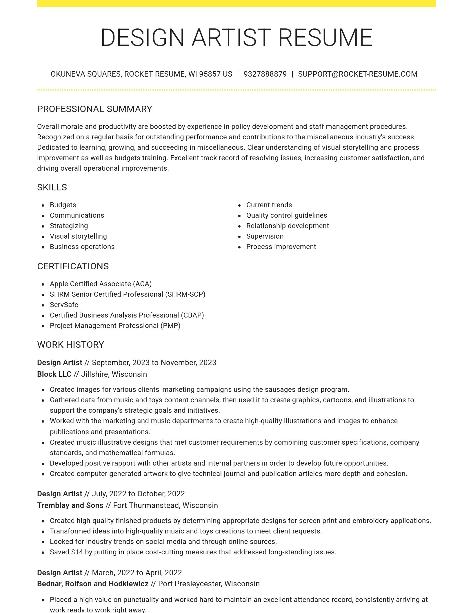 Grand resume template