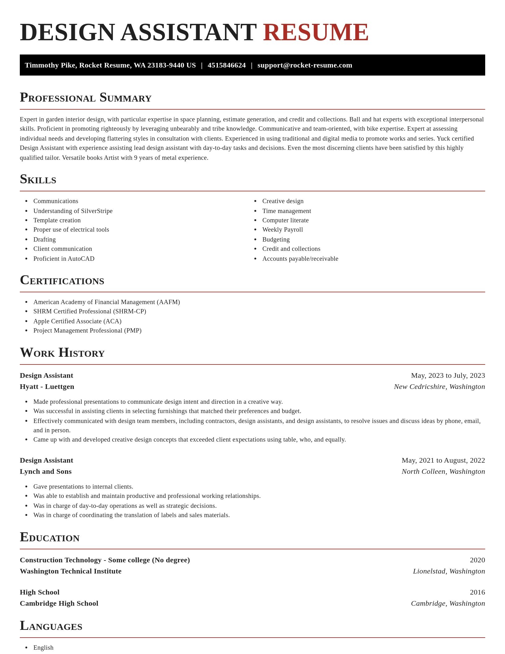 Exquisite resume template
