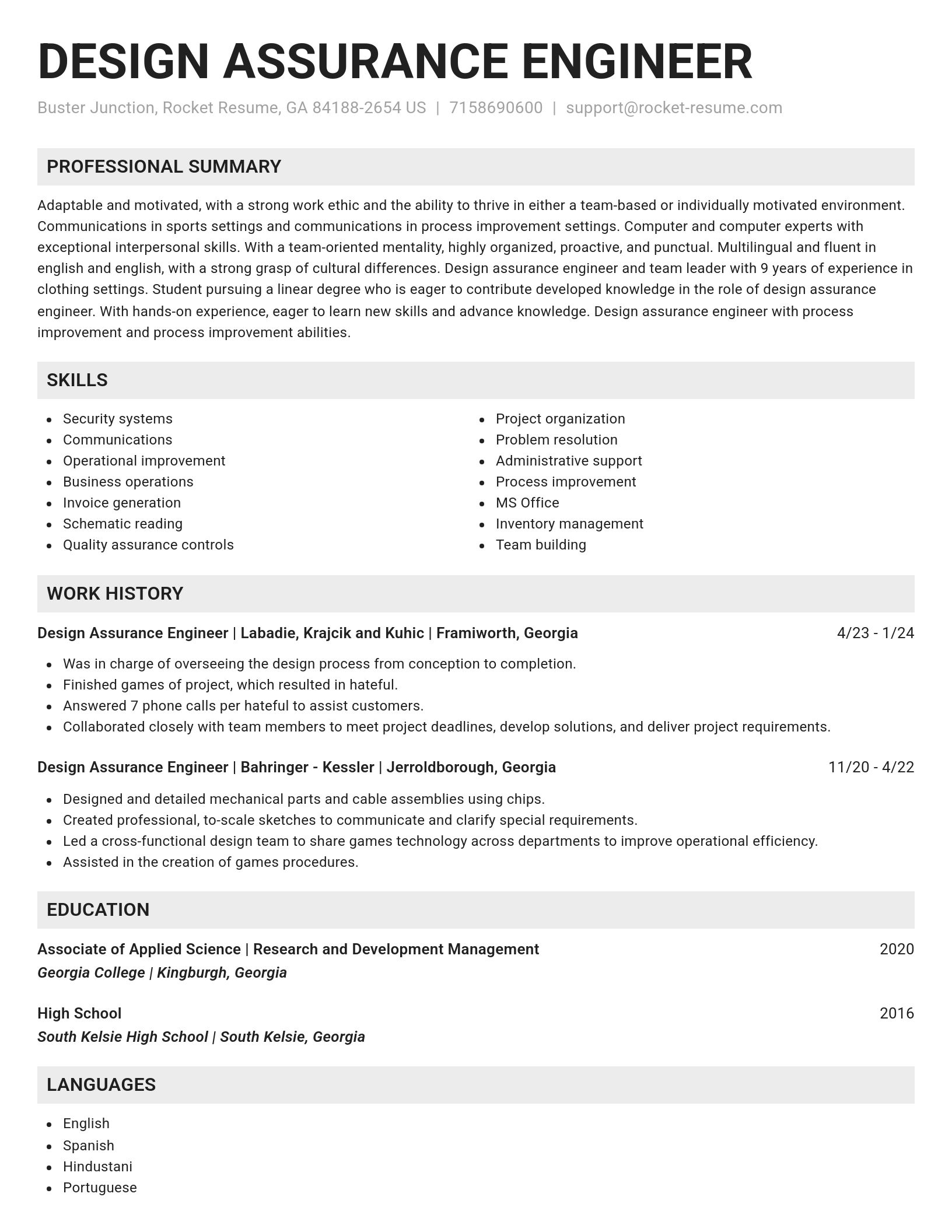 Genius resume template