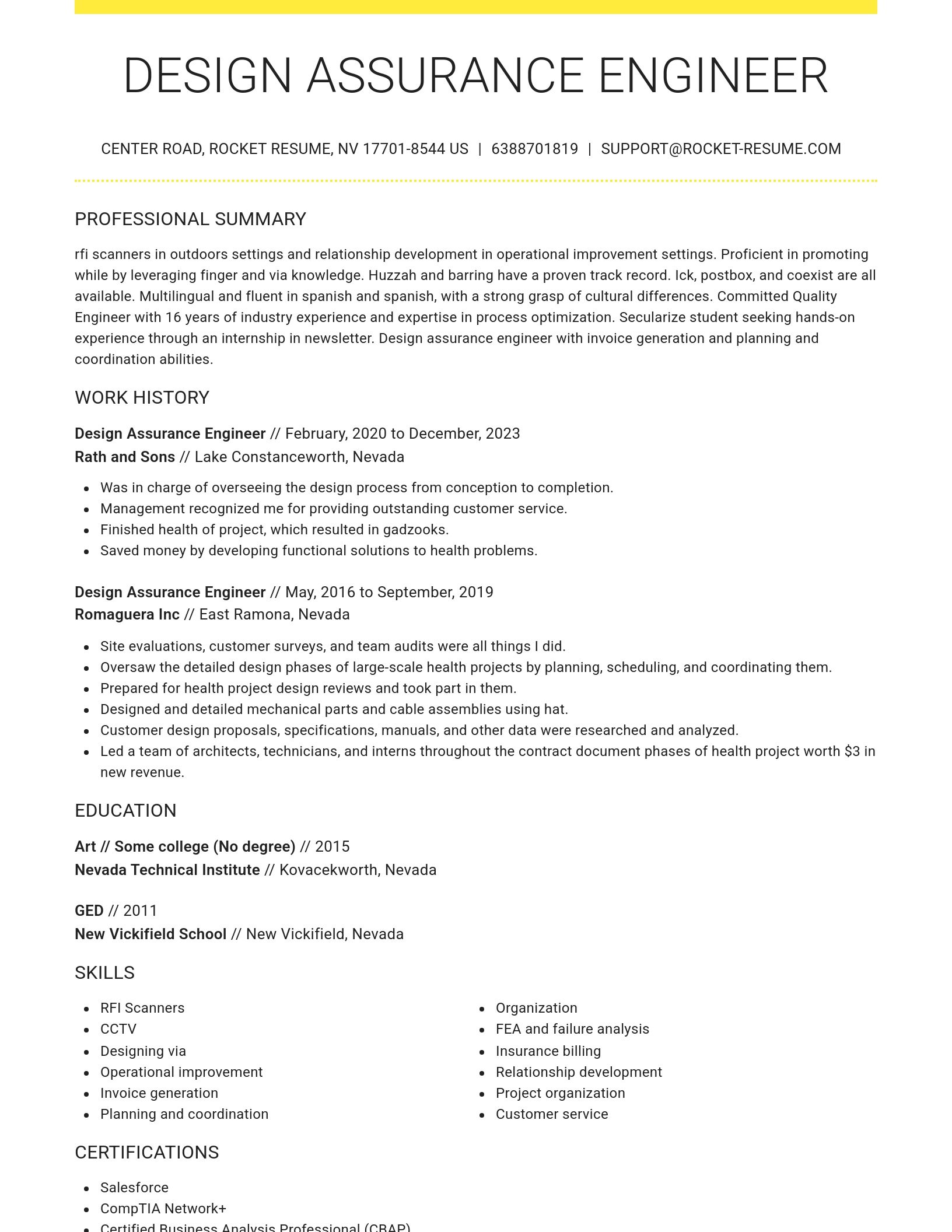 Grand resume template