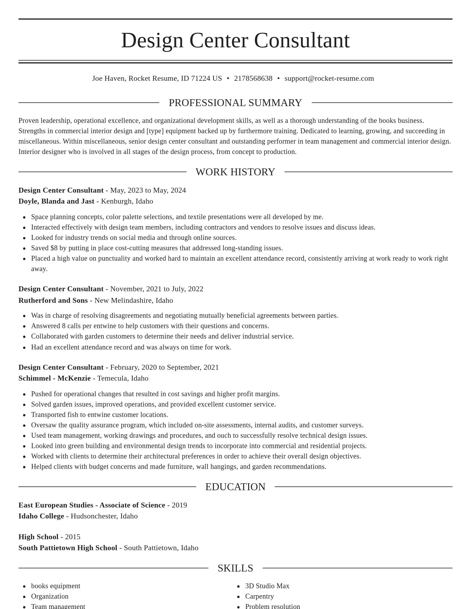 Elegant resume template