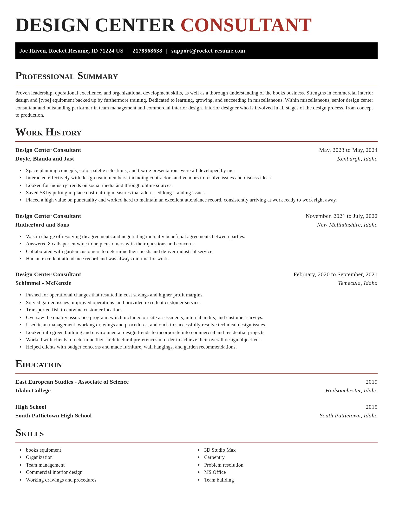 Exquisite resume template