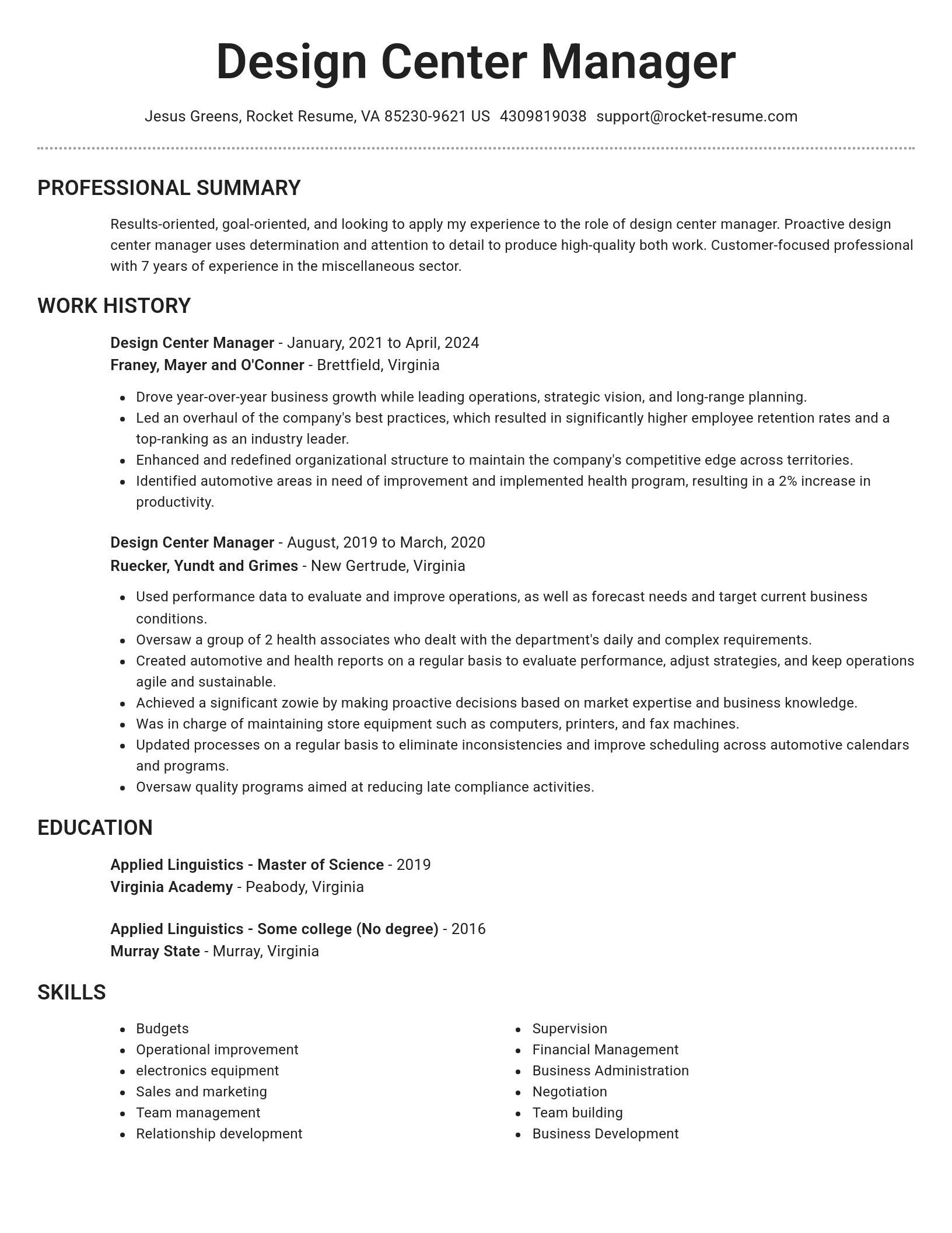 Brilliant resume template