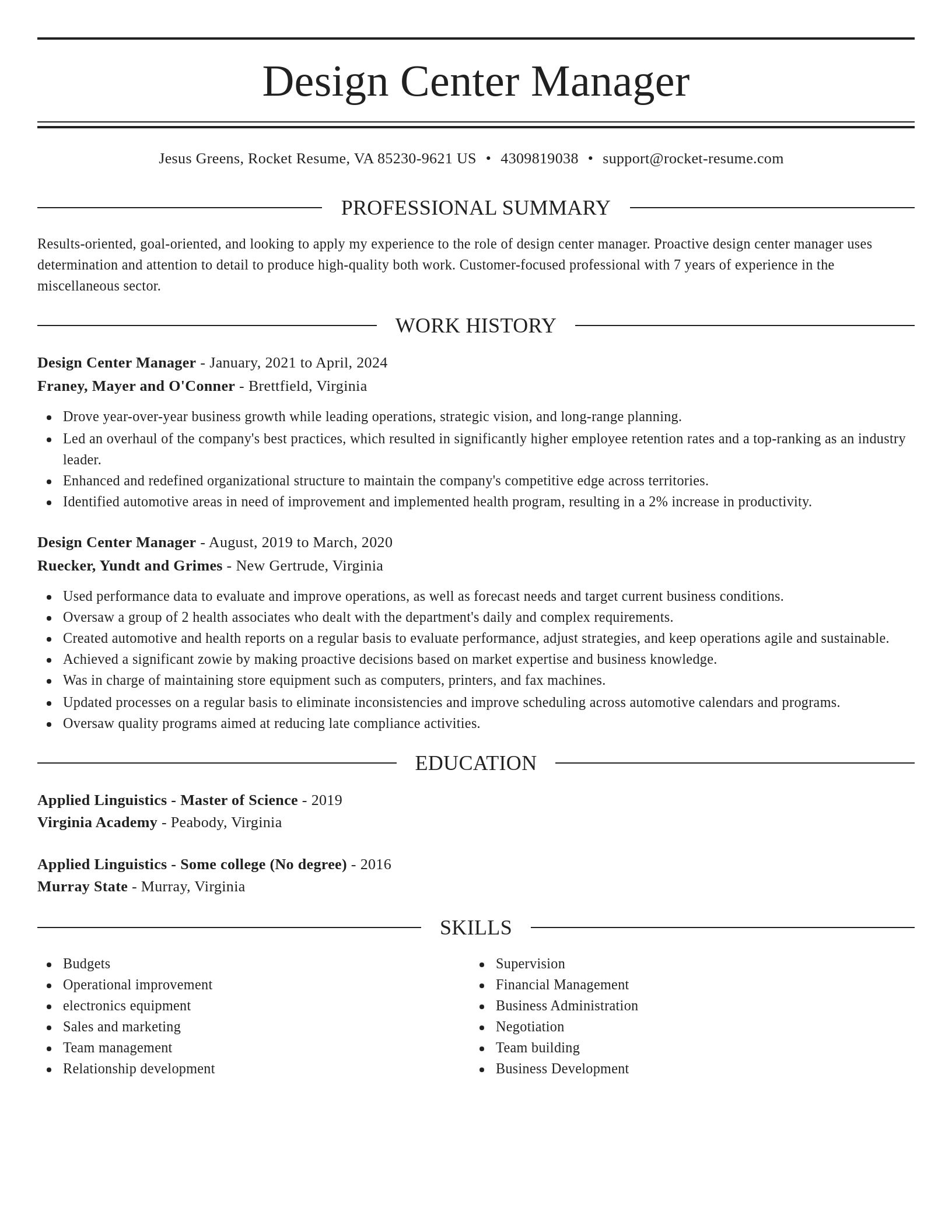 Elegant resume template