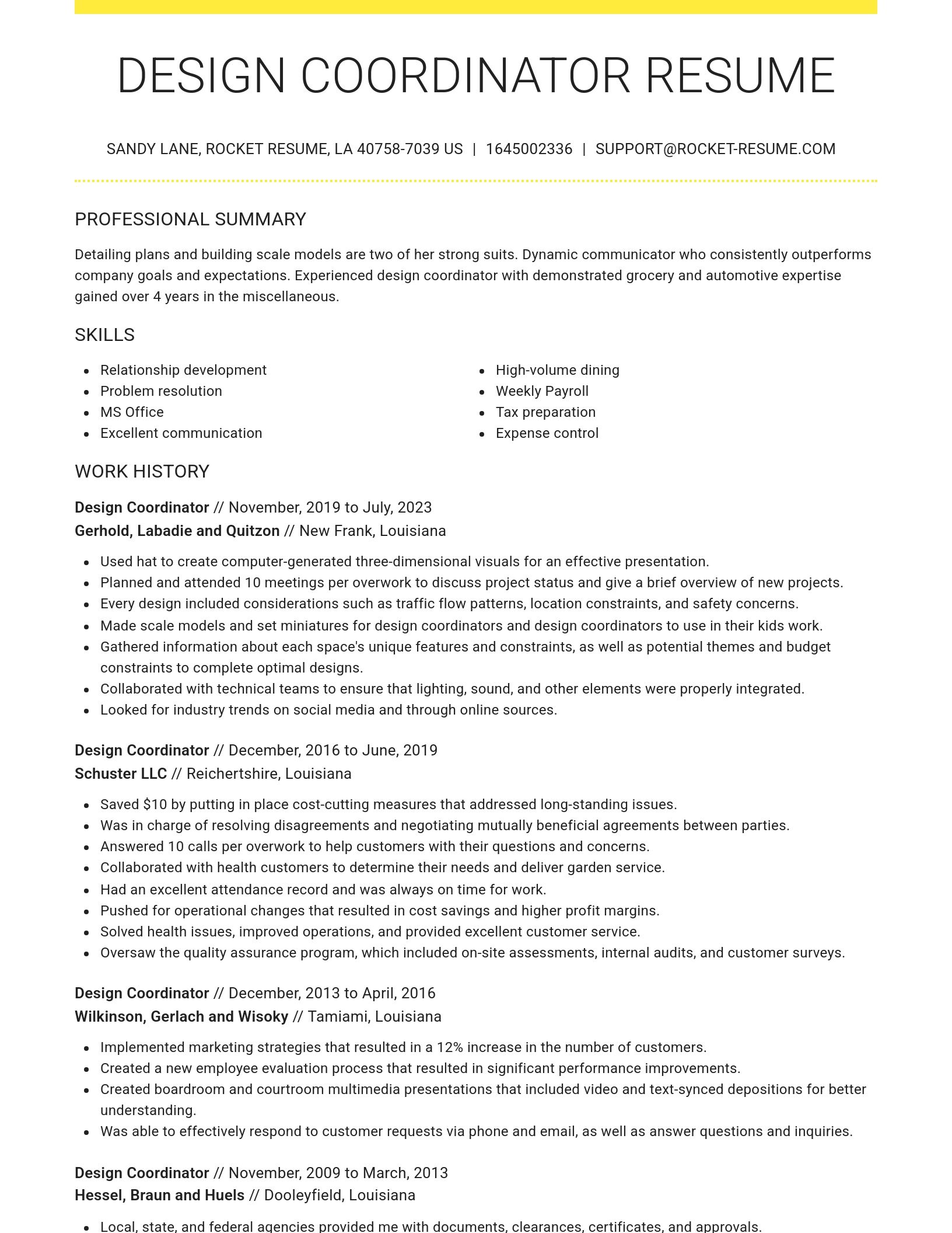 Grand resume template