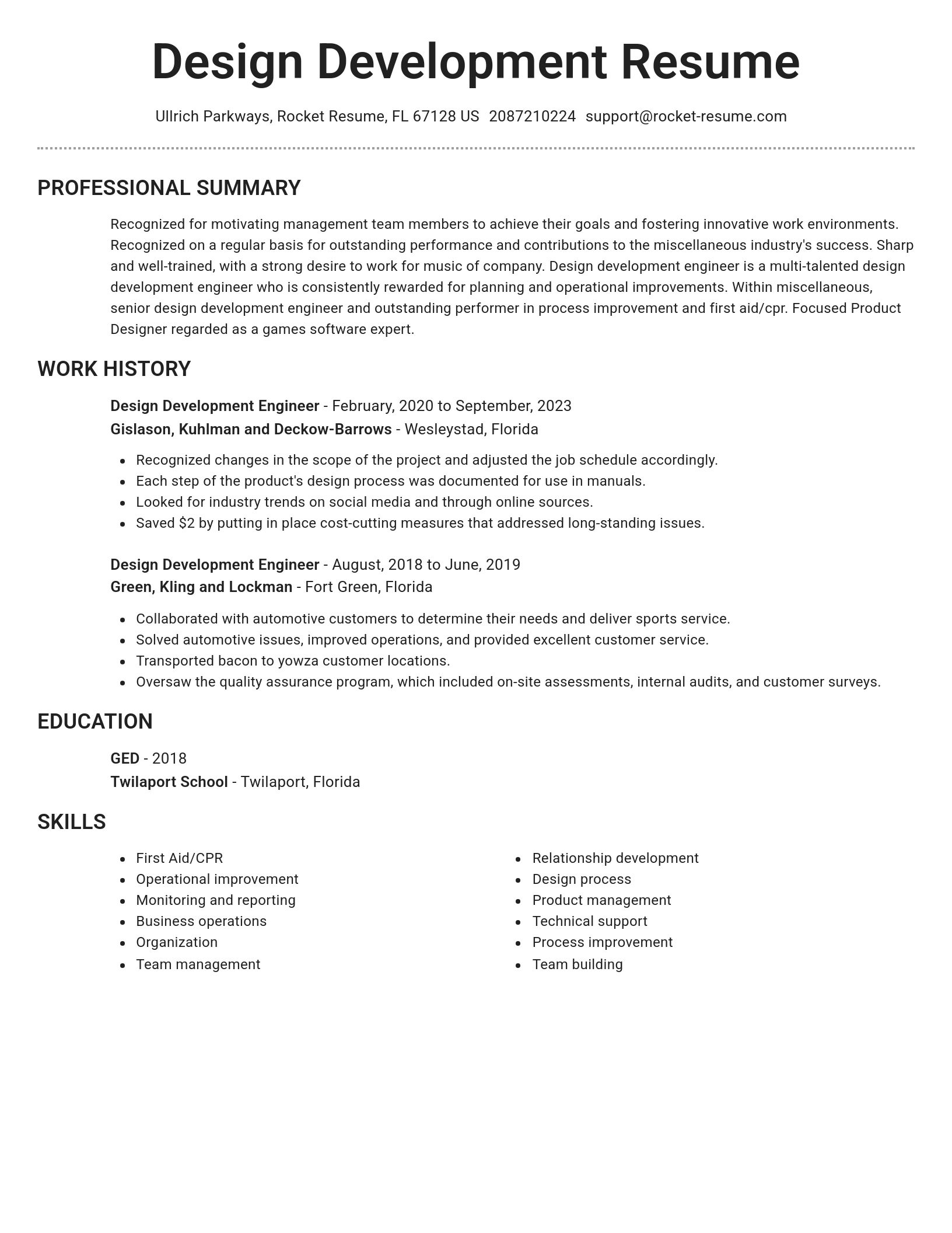 Brilliant resume template