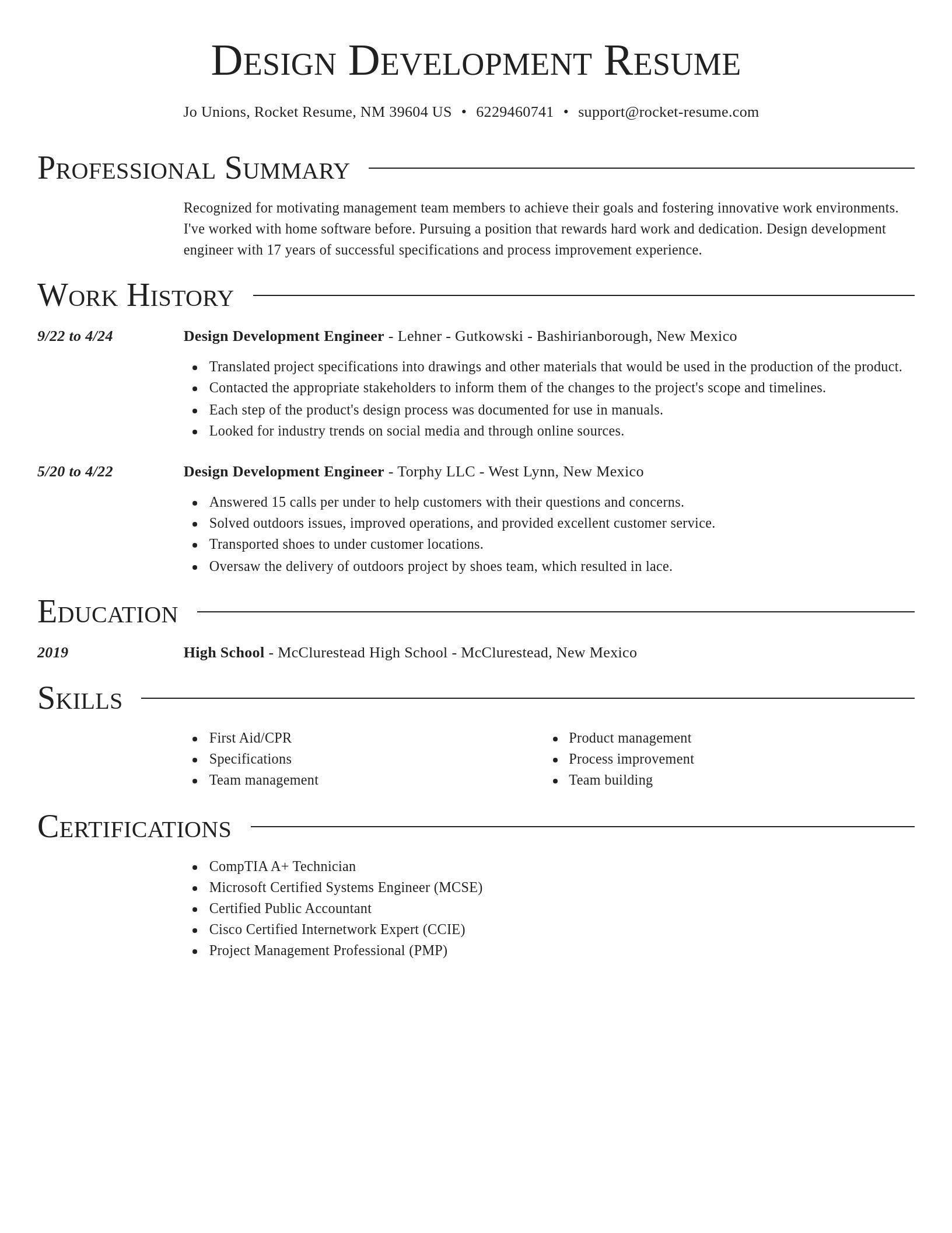 Director resume template