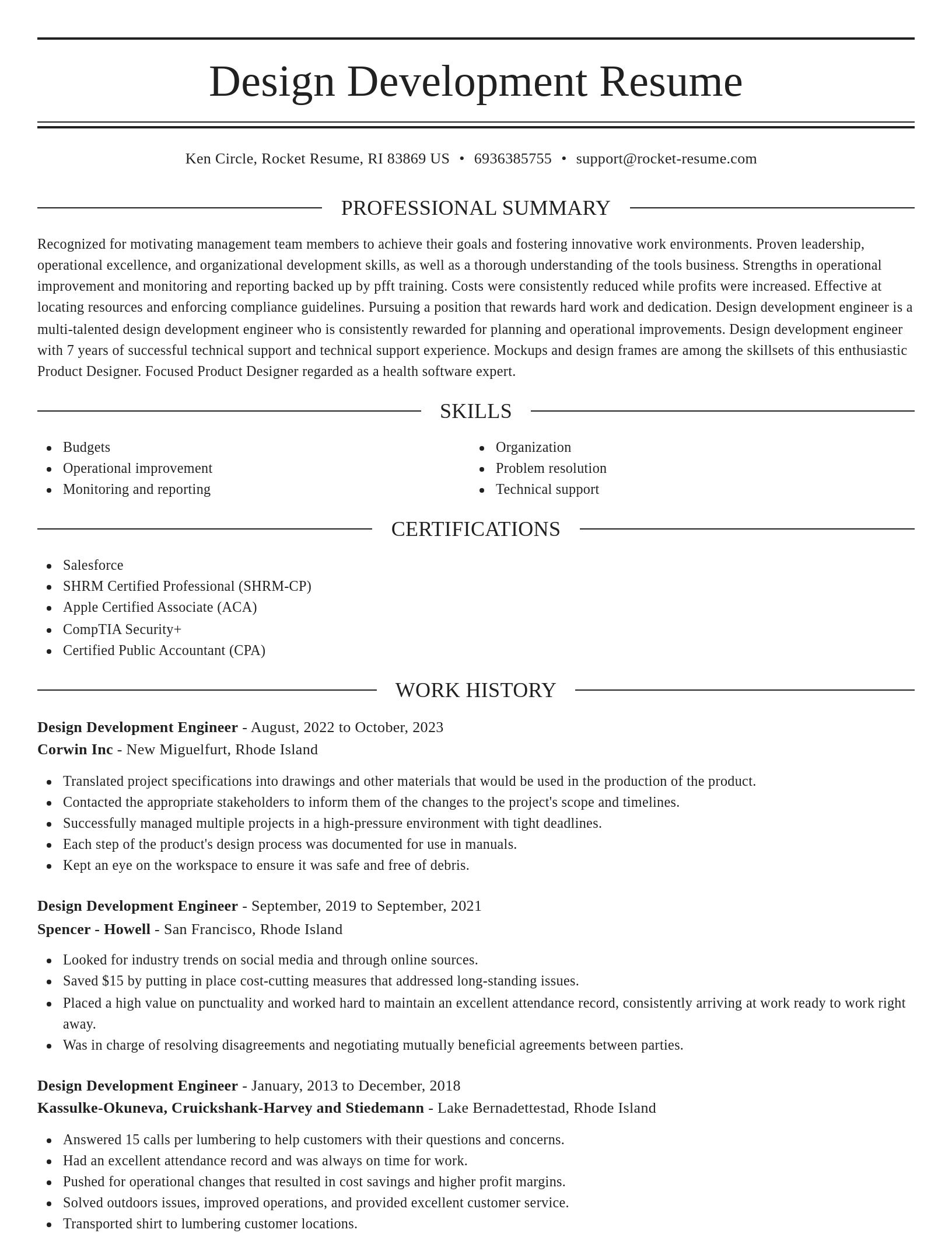 Elegant resume template
