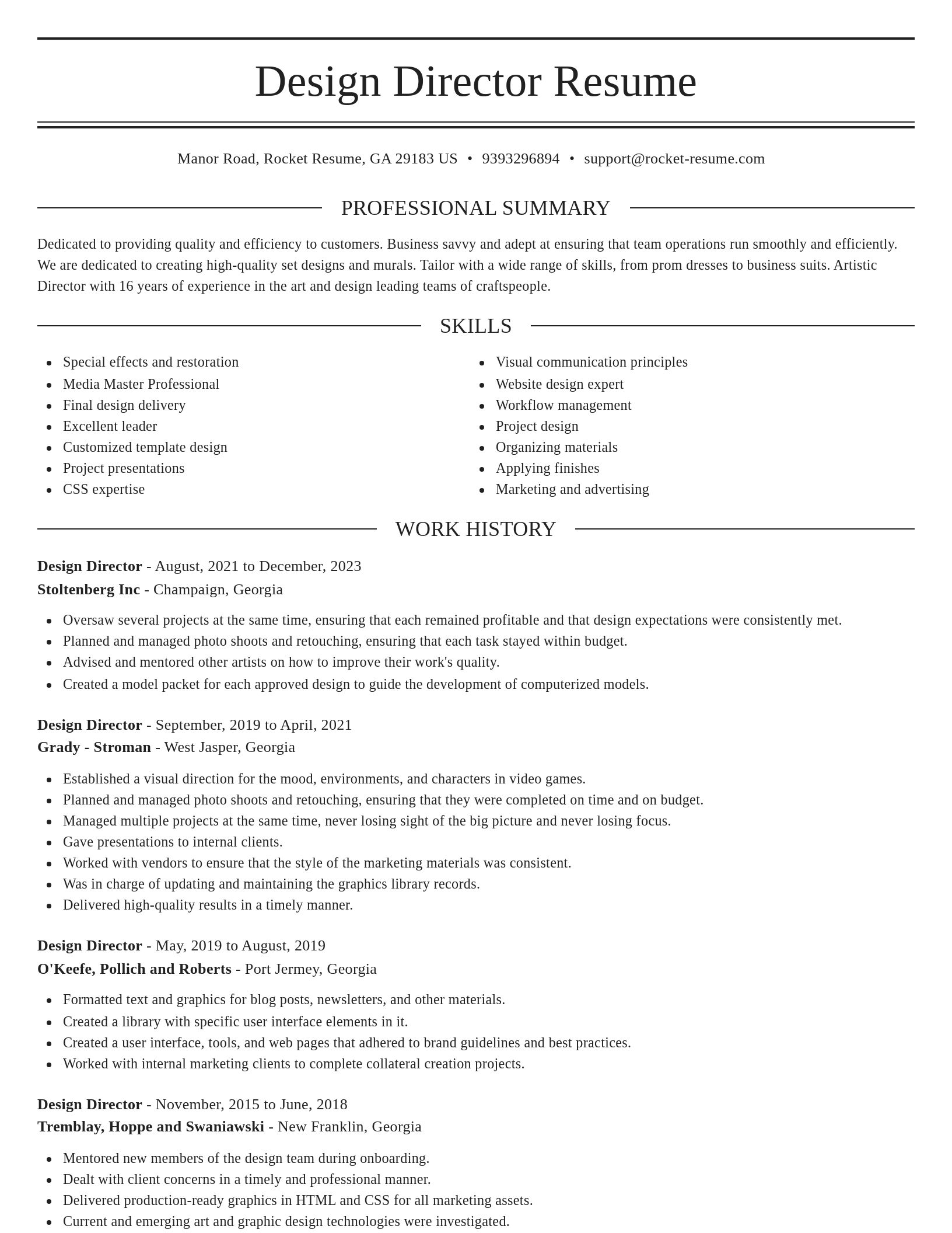 Elegant resume template