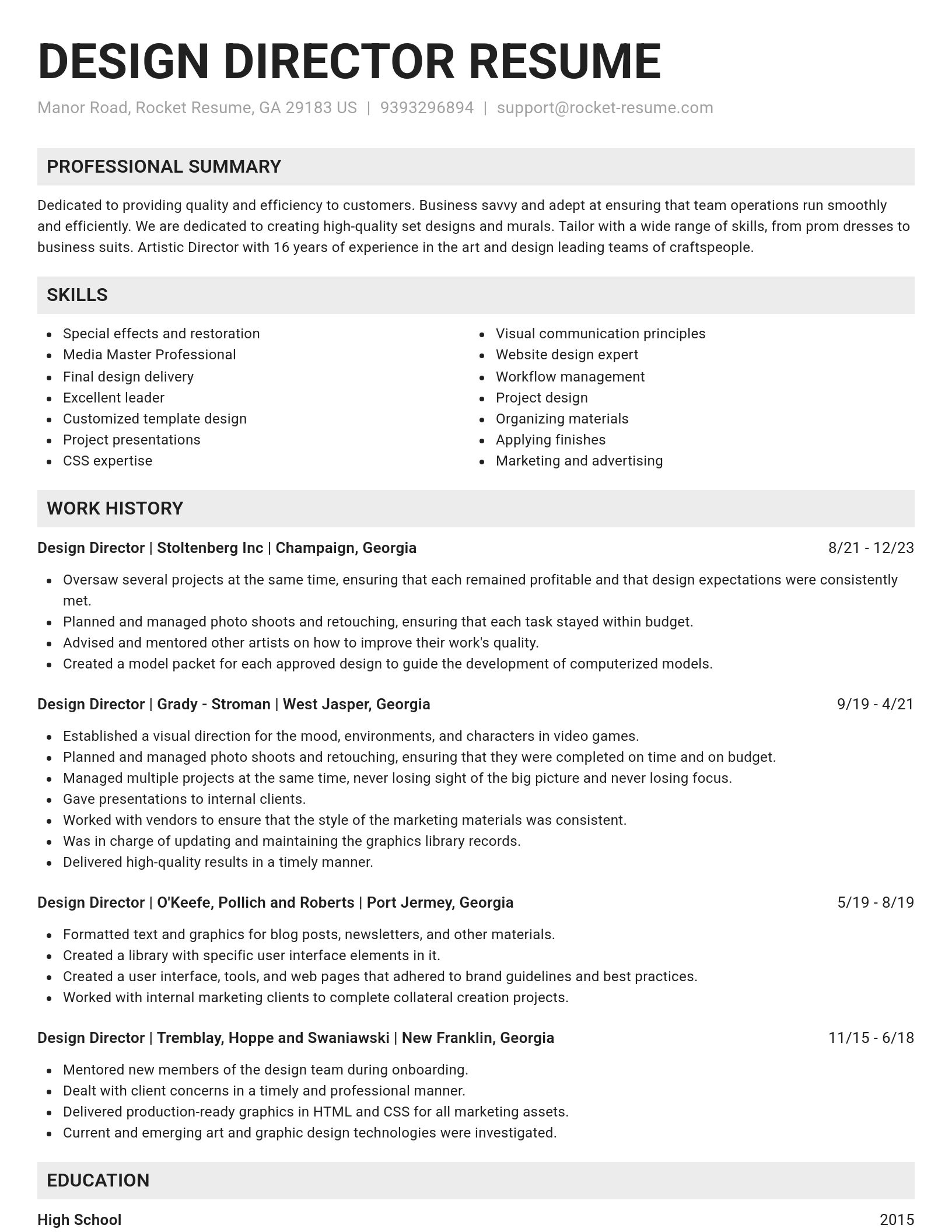 Genius resume template