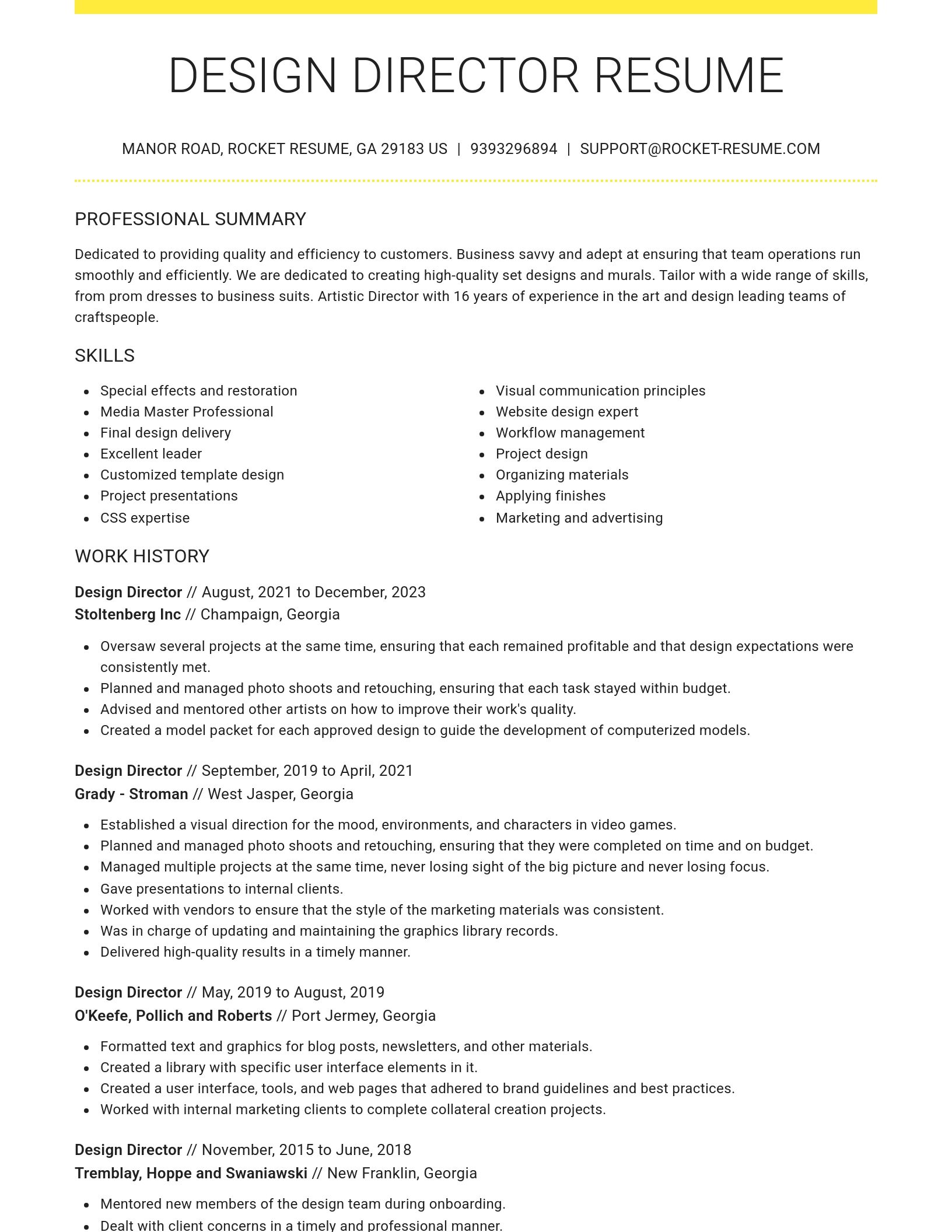 Grand resume template