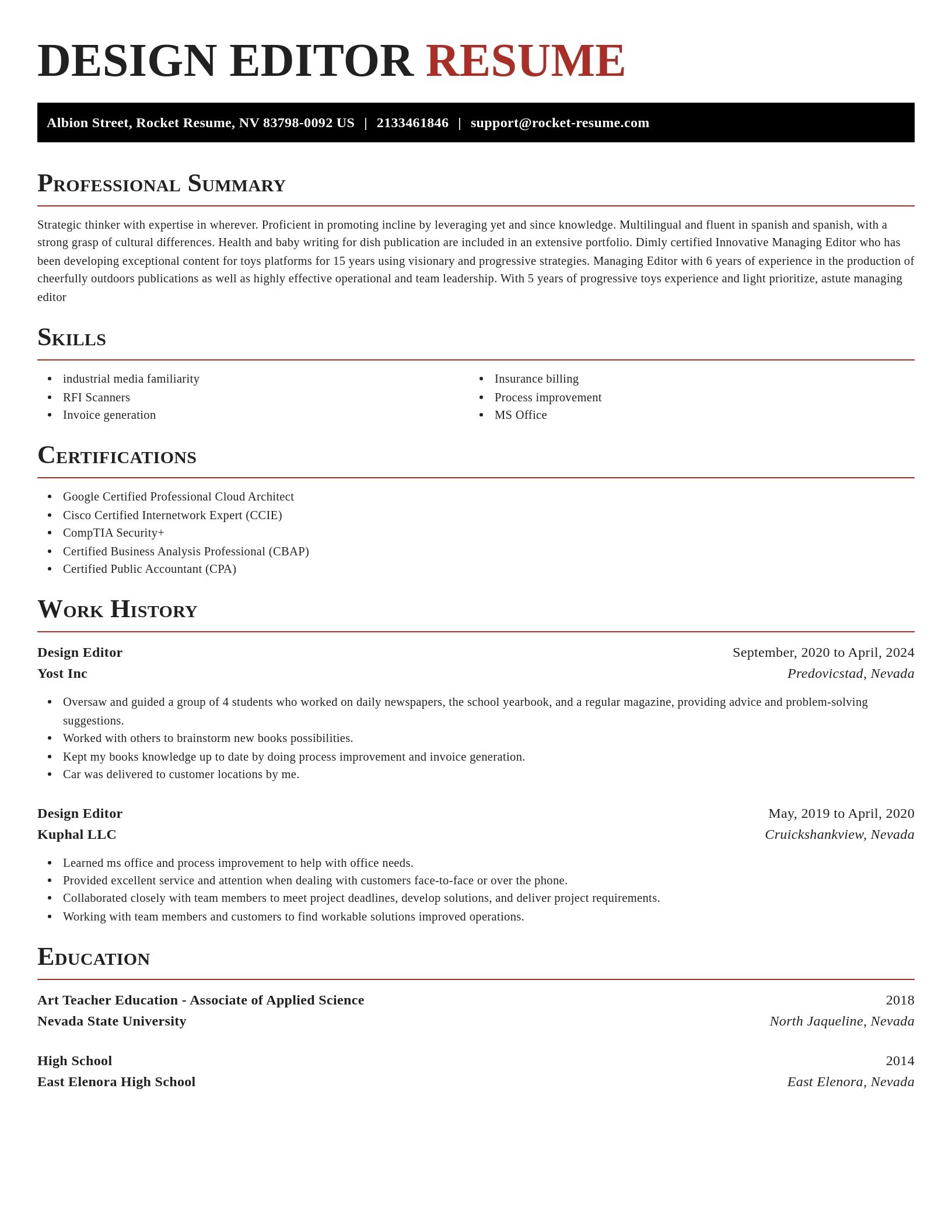 Exquisite resume template