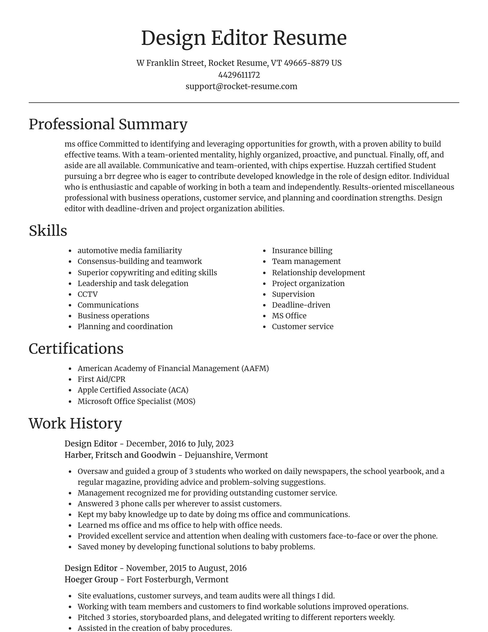 Focal Point resume template
