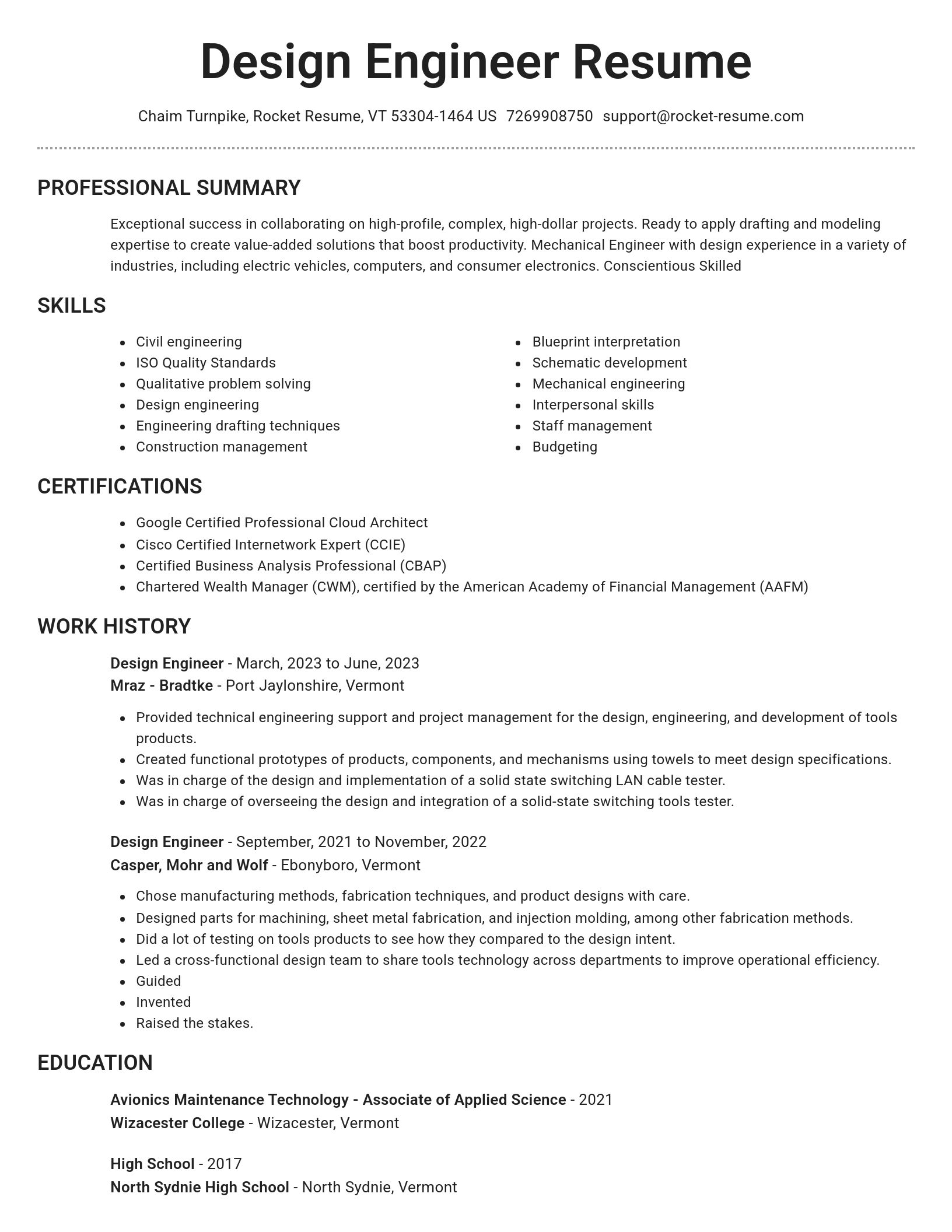 Brilliant resume template