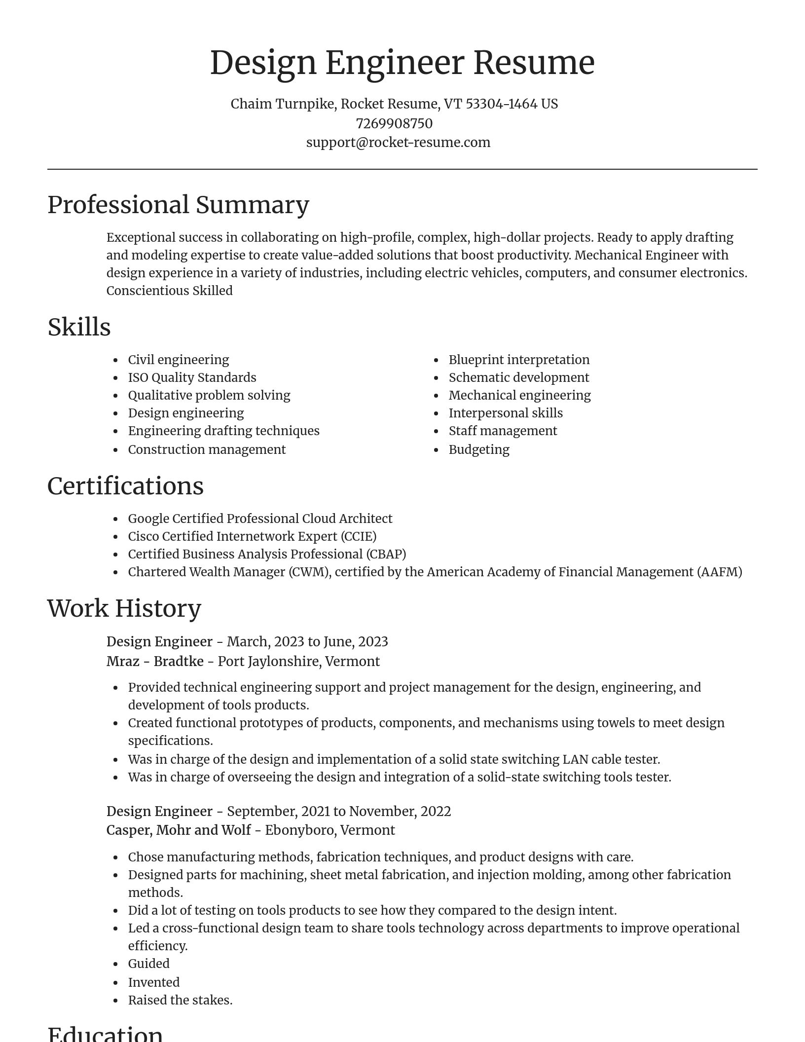 Focal Point resume template