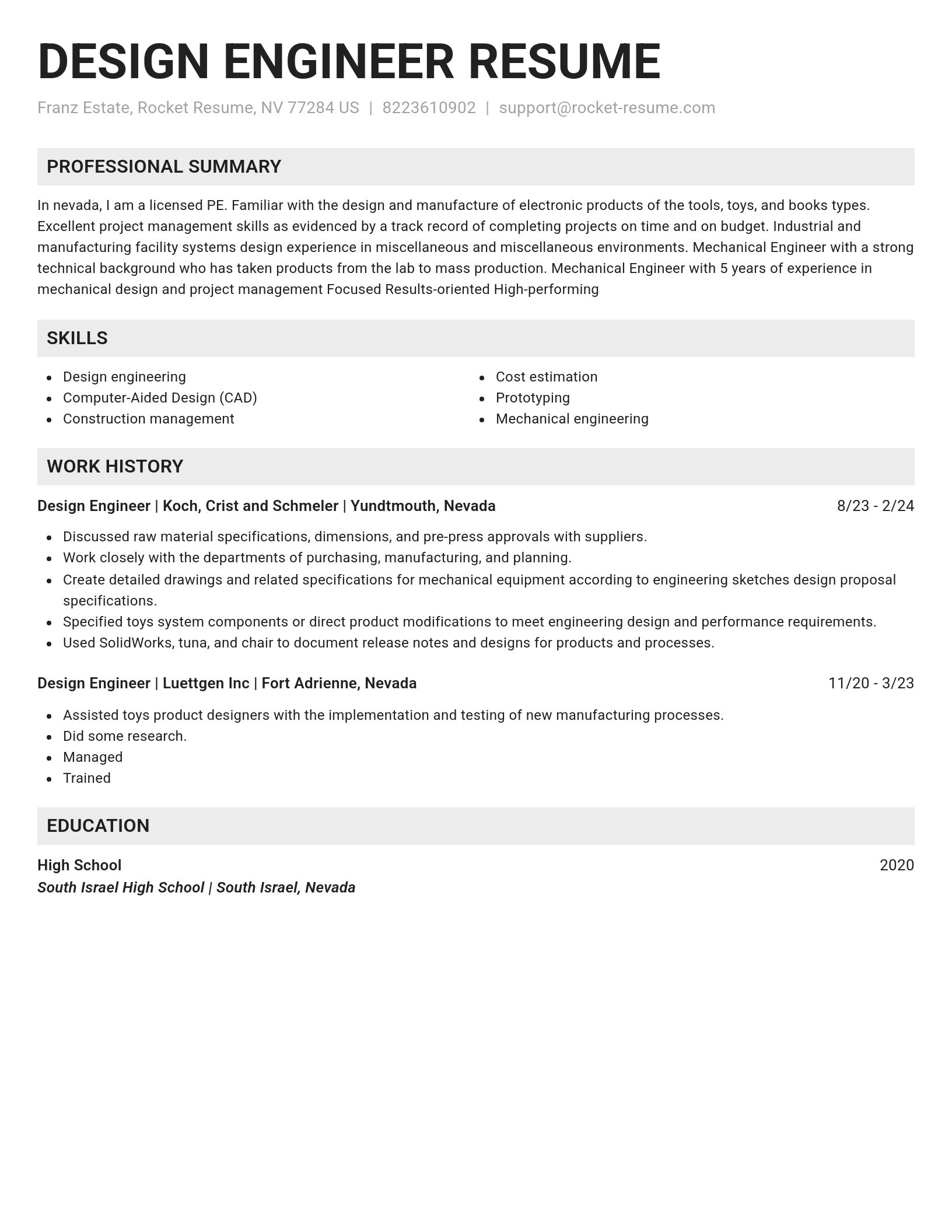 Genius resume template