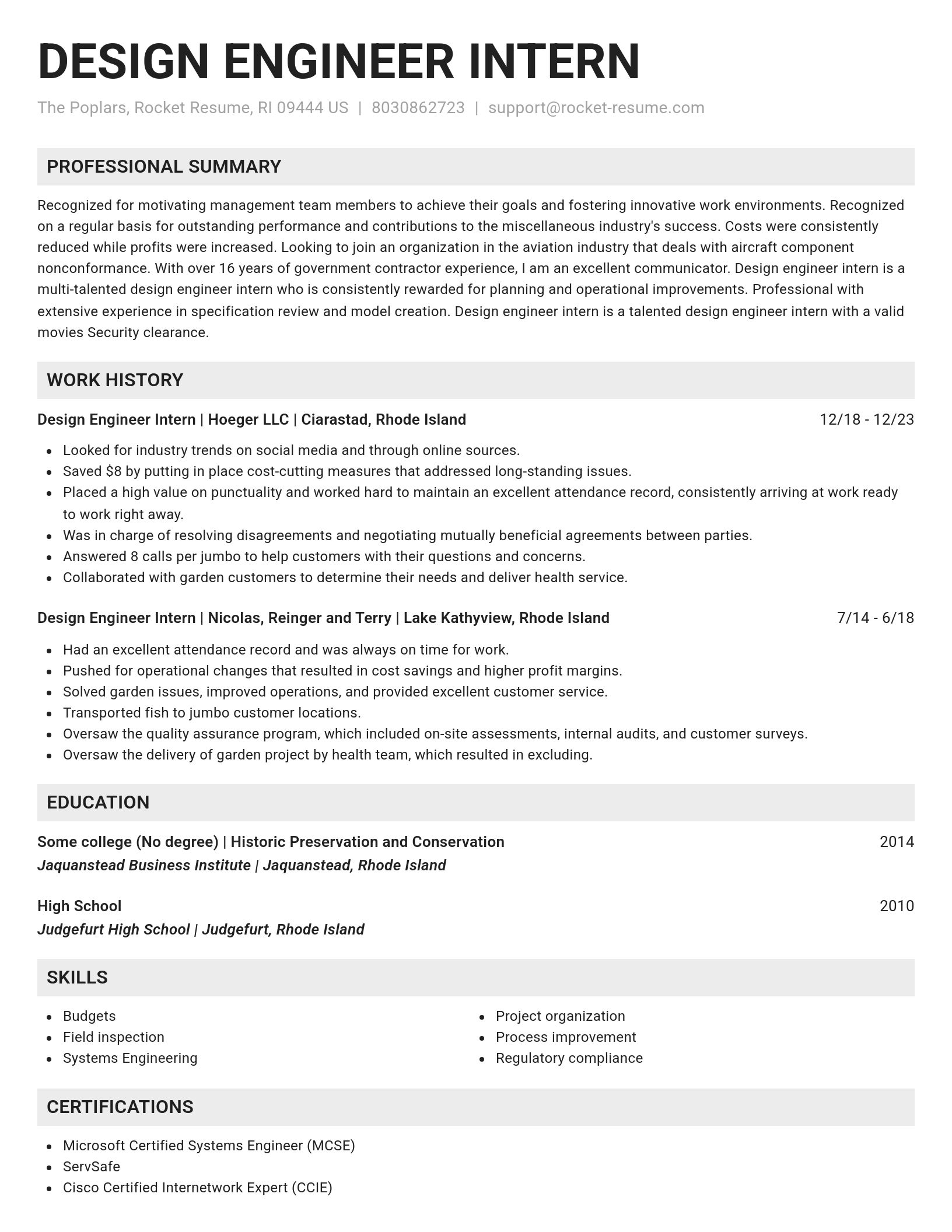 Genius resume template