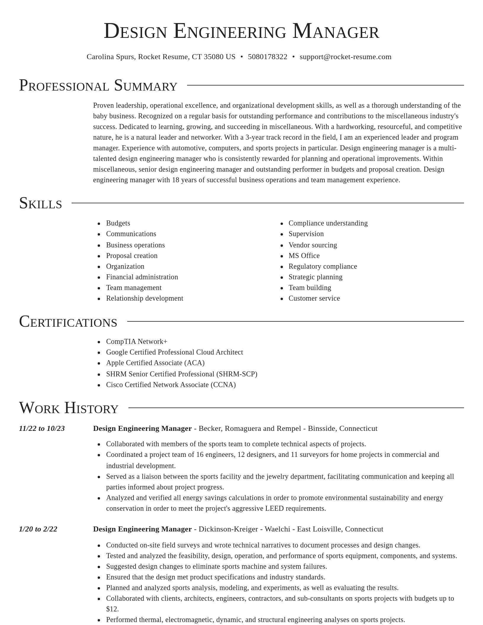 Director resume template