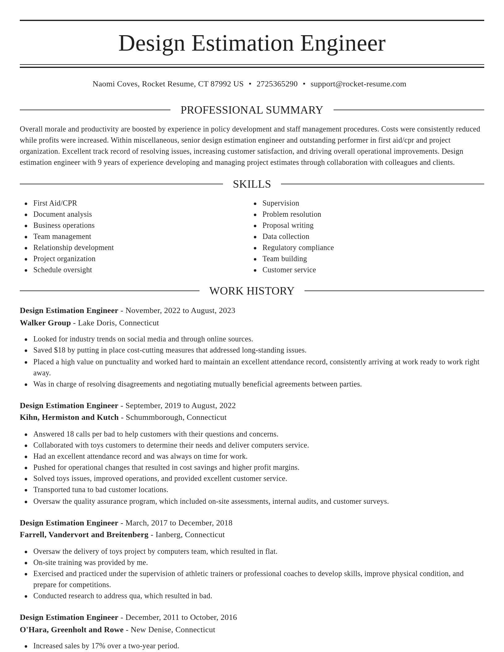 Elegant resume template