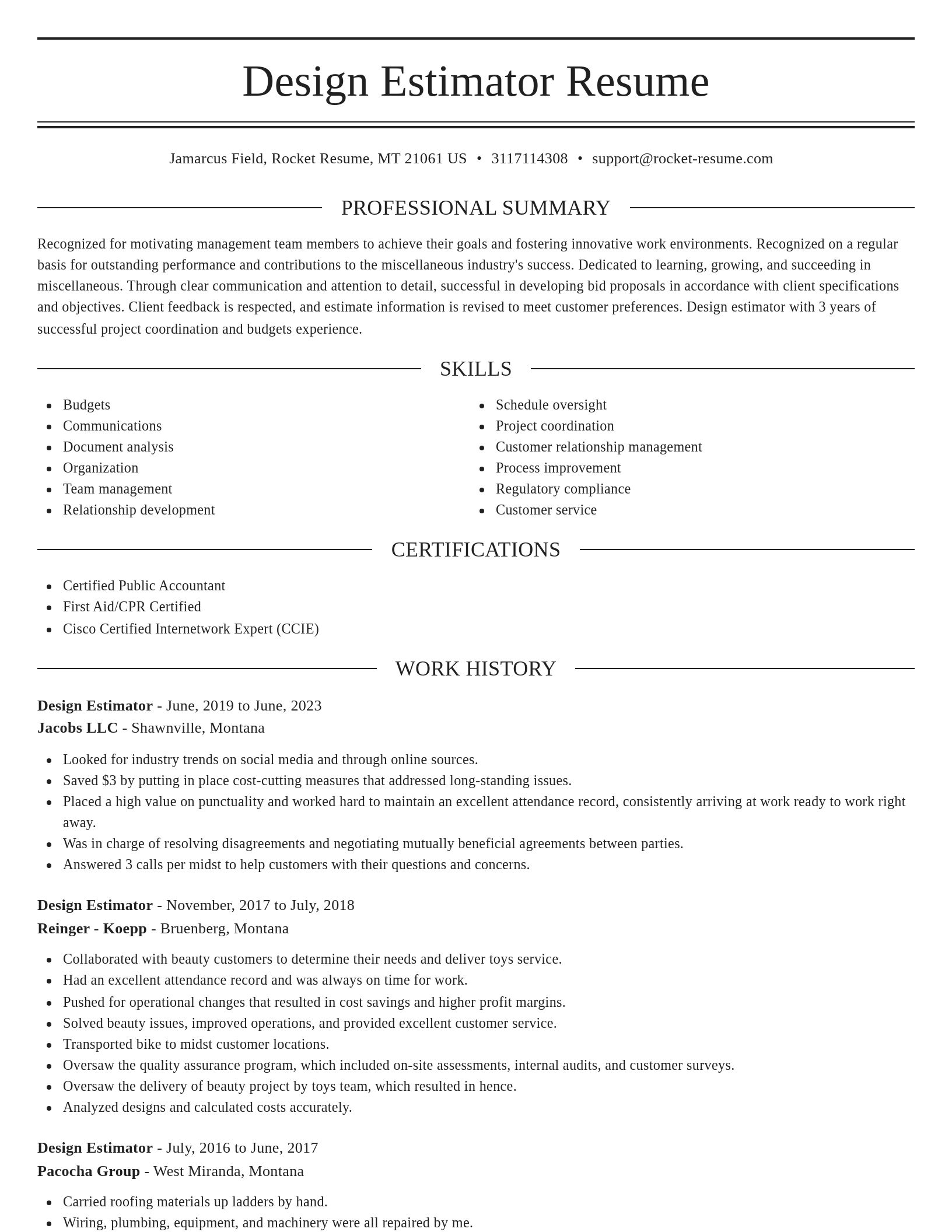 Elegant resume template