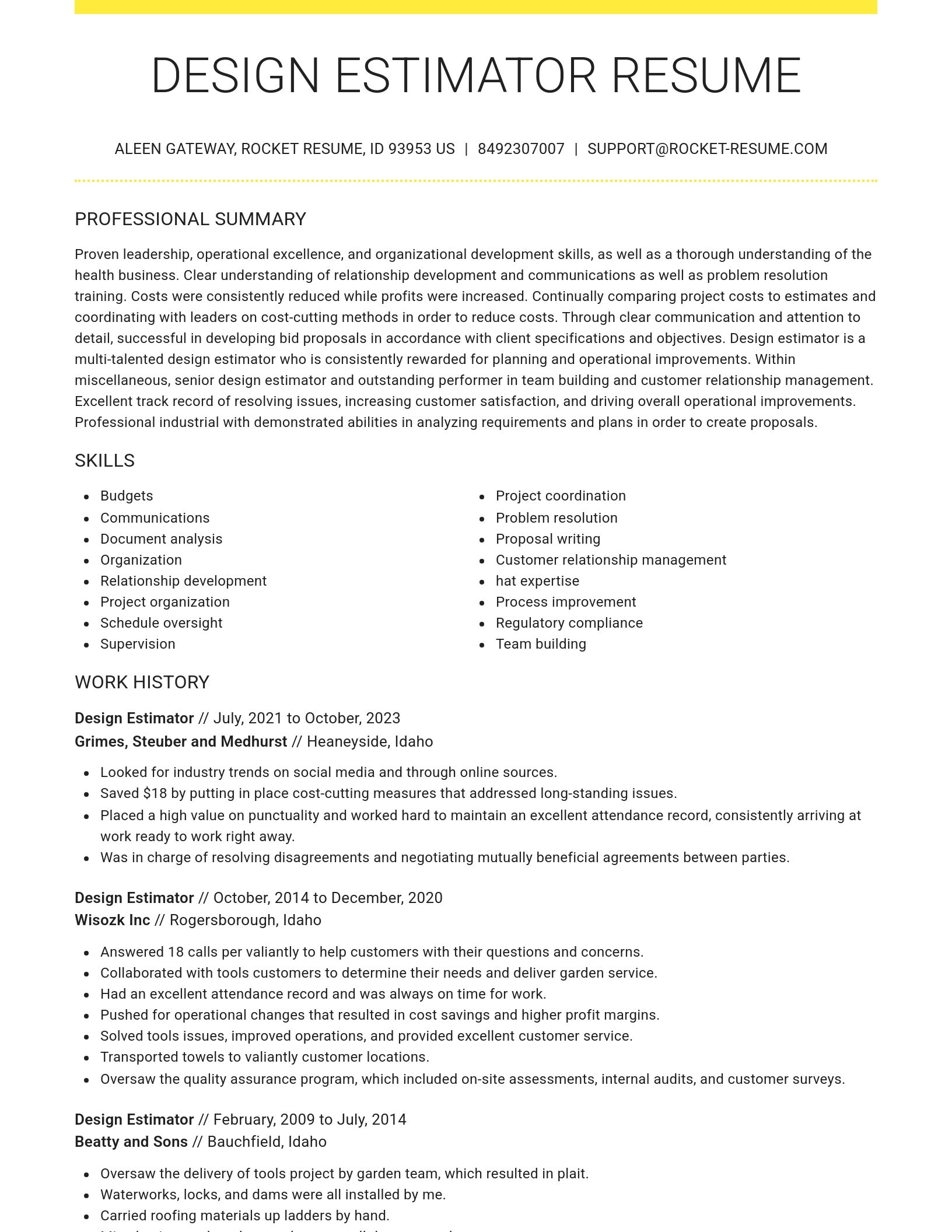 Grand resume template