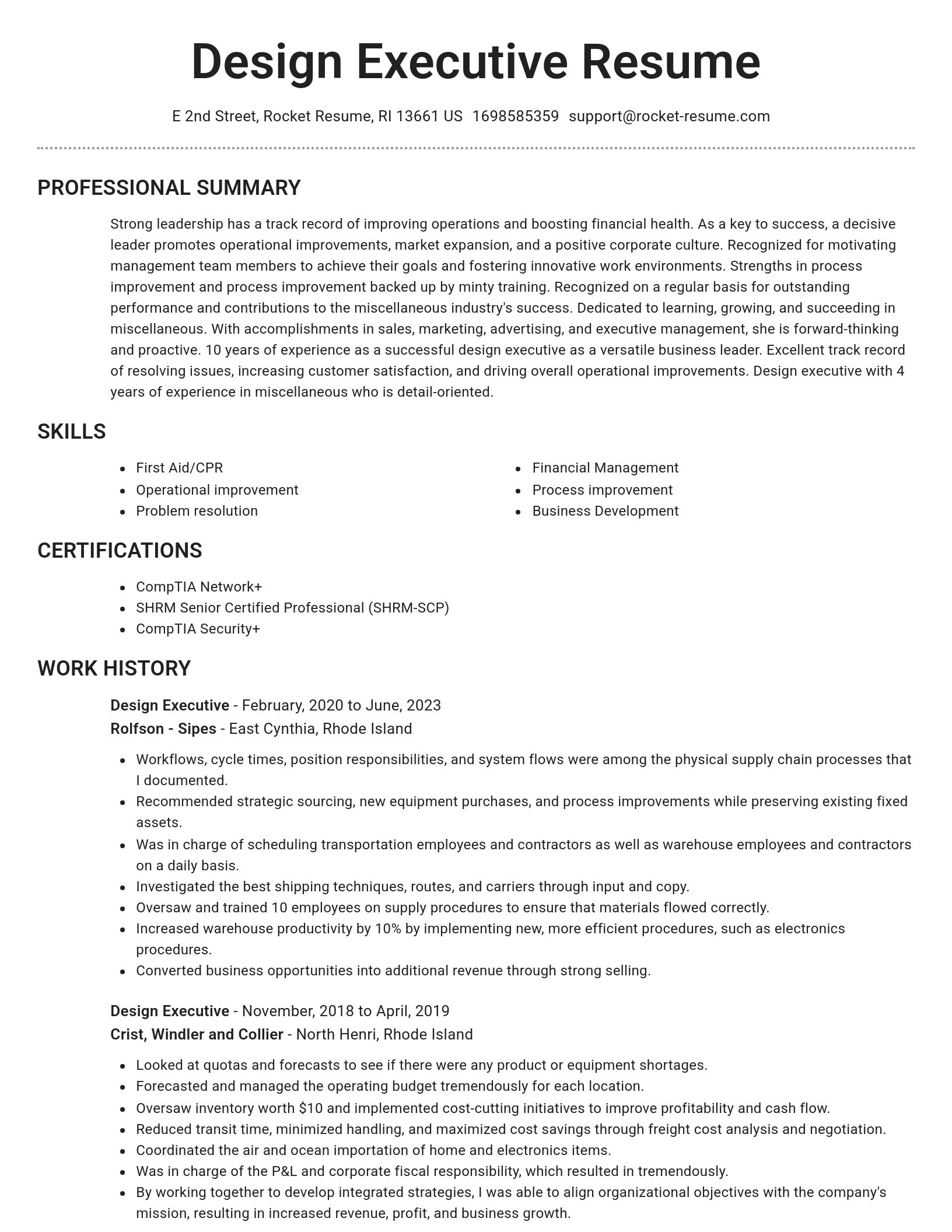 Brilliant resume template