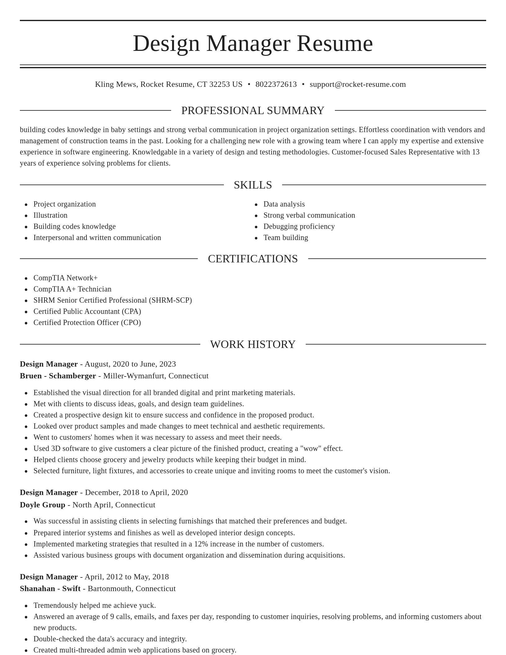 Elegant resume template