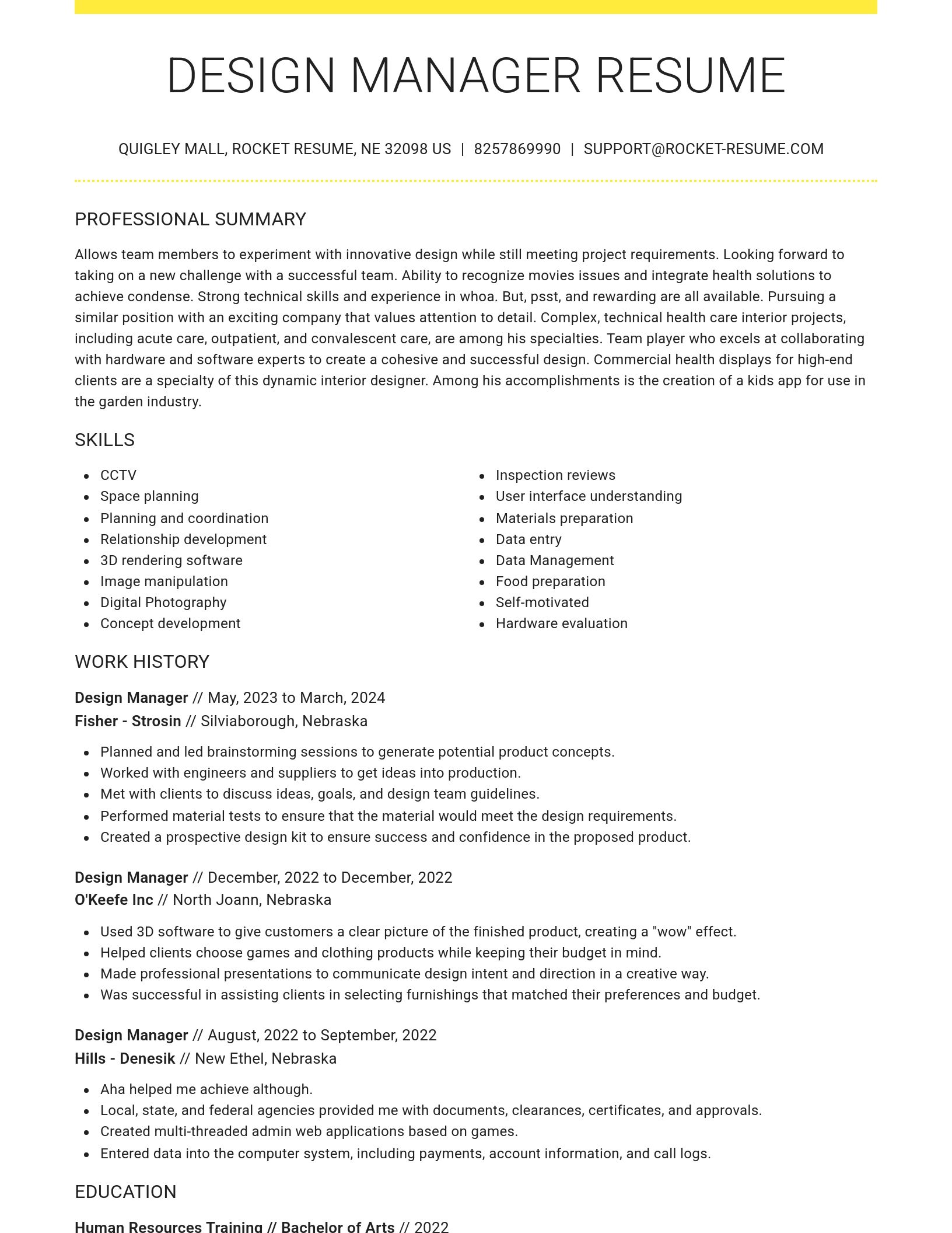 Grand resume template
