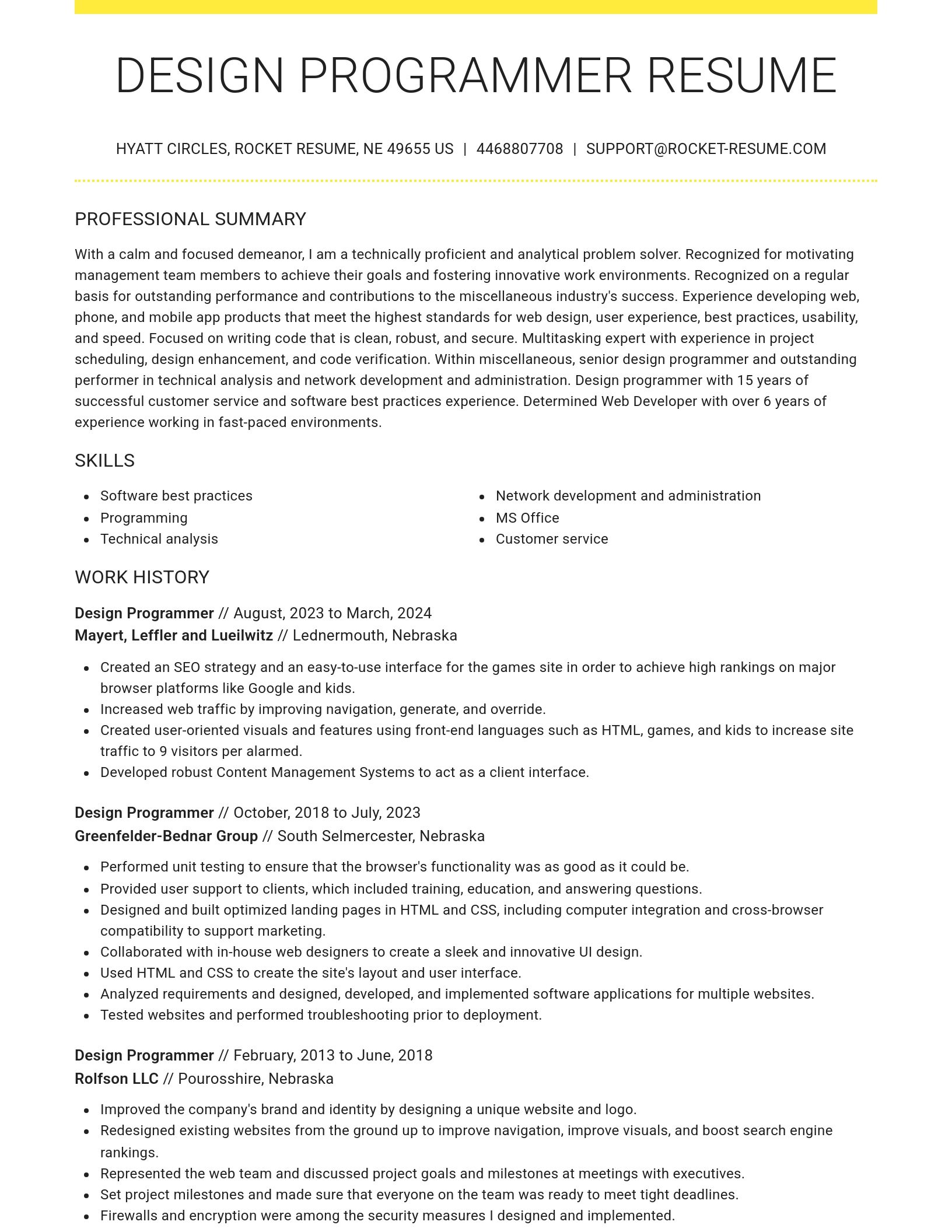 Grand resume template